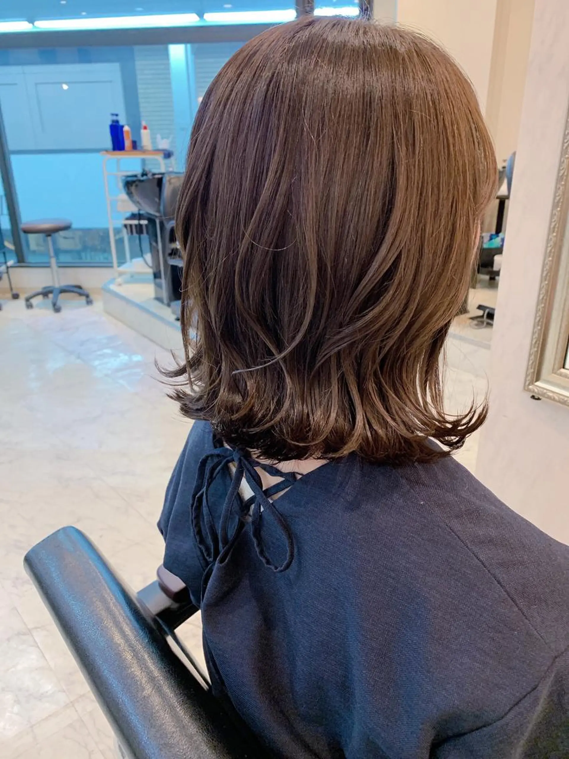 ミディアム カラー 外ハネヘア カット ヘアカラー トリートメント ☆毎月先着15名まで ☆シバタユートのヘアスタイル