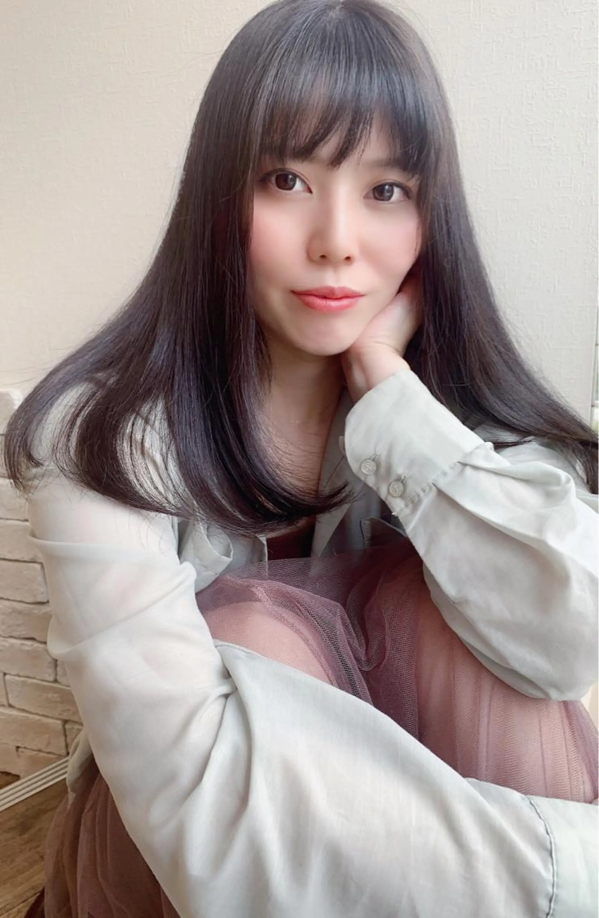 セミロング カット ヘアカラー トリートメント flat所属・今井 はるかのヘアスタイル