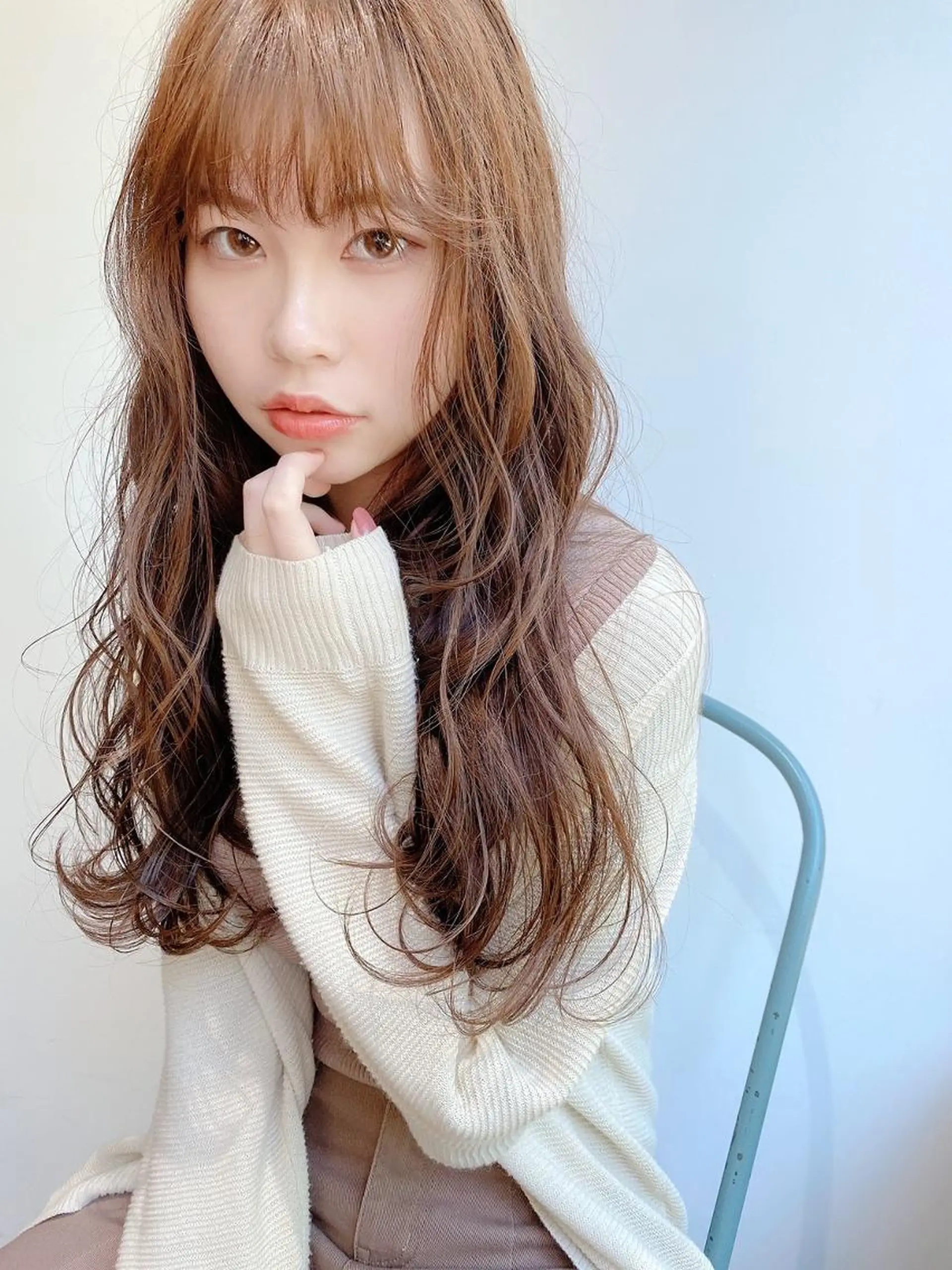 ロング カット パーマ トリートメント 川田 理紗子のヘアスタイル