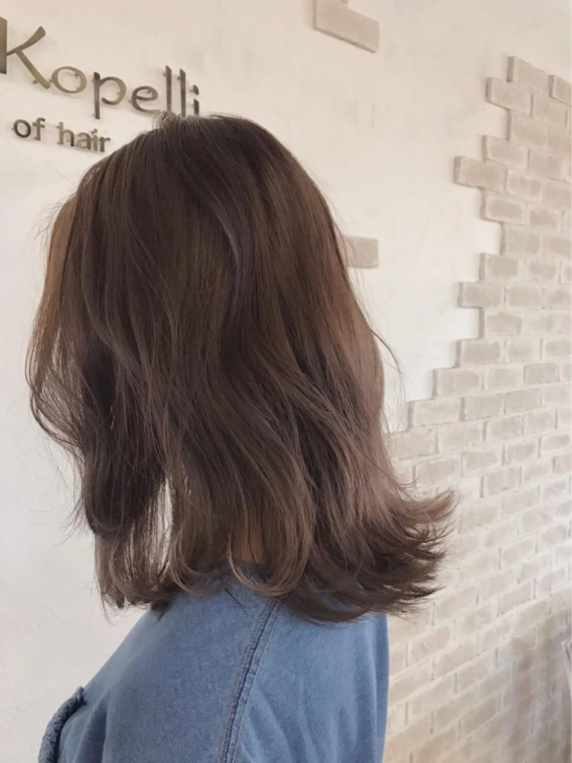 セミロング カラー ハットリ /北習志野のヘアスタイル