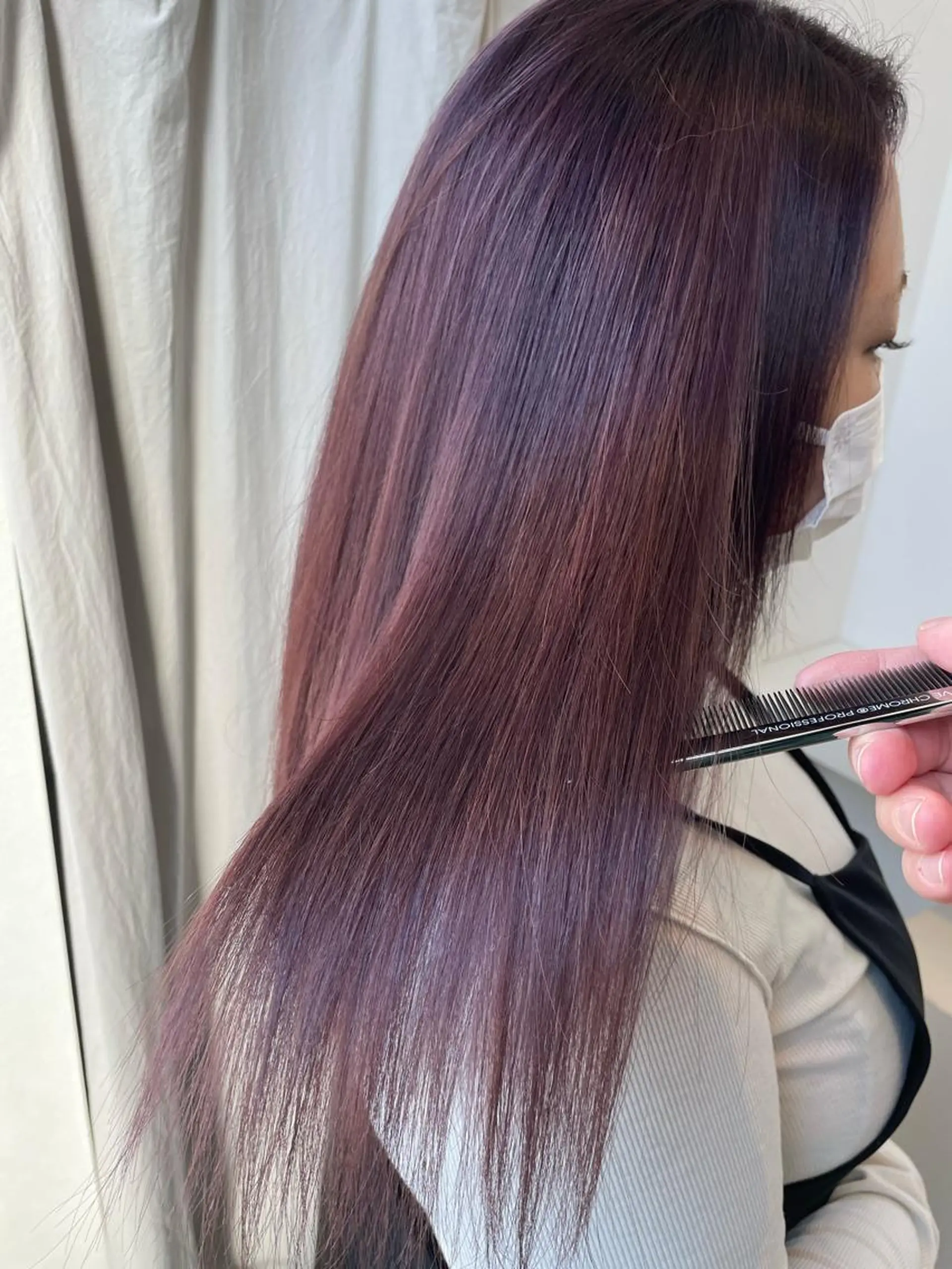 ロング カラー カット ヘアカラー トリートメント 👑髪質改善カラー 中垣斗希のヘアスタイル