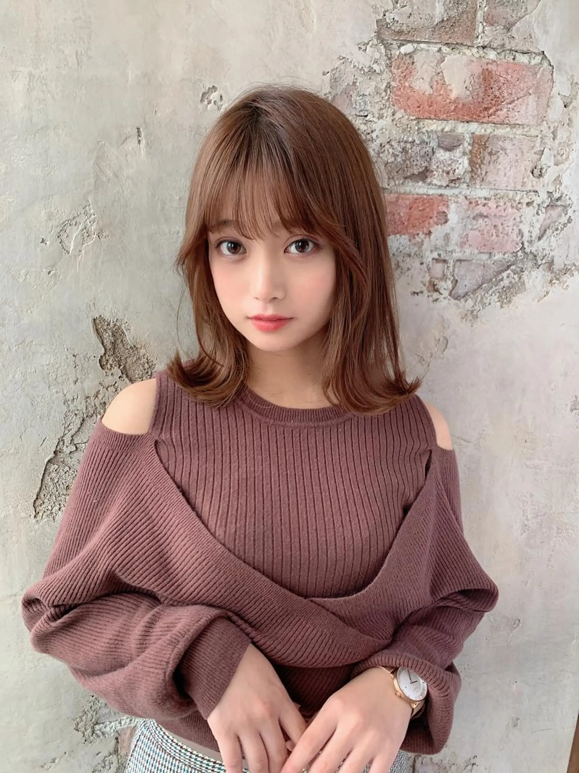 ミディアム カラー バレイヤージュ ブリーチ ケアブリーチ ダブルカラー ハイライトカラー カット ヘアカラー トリートメント 新宿✨顔周りカット 韓国ヘア/坂本亜裟海のヘアスタイル