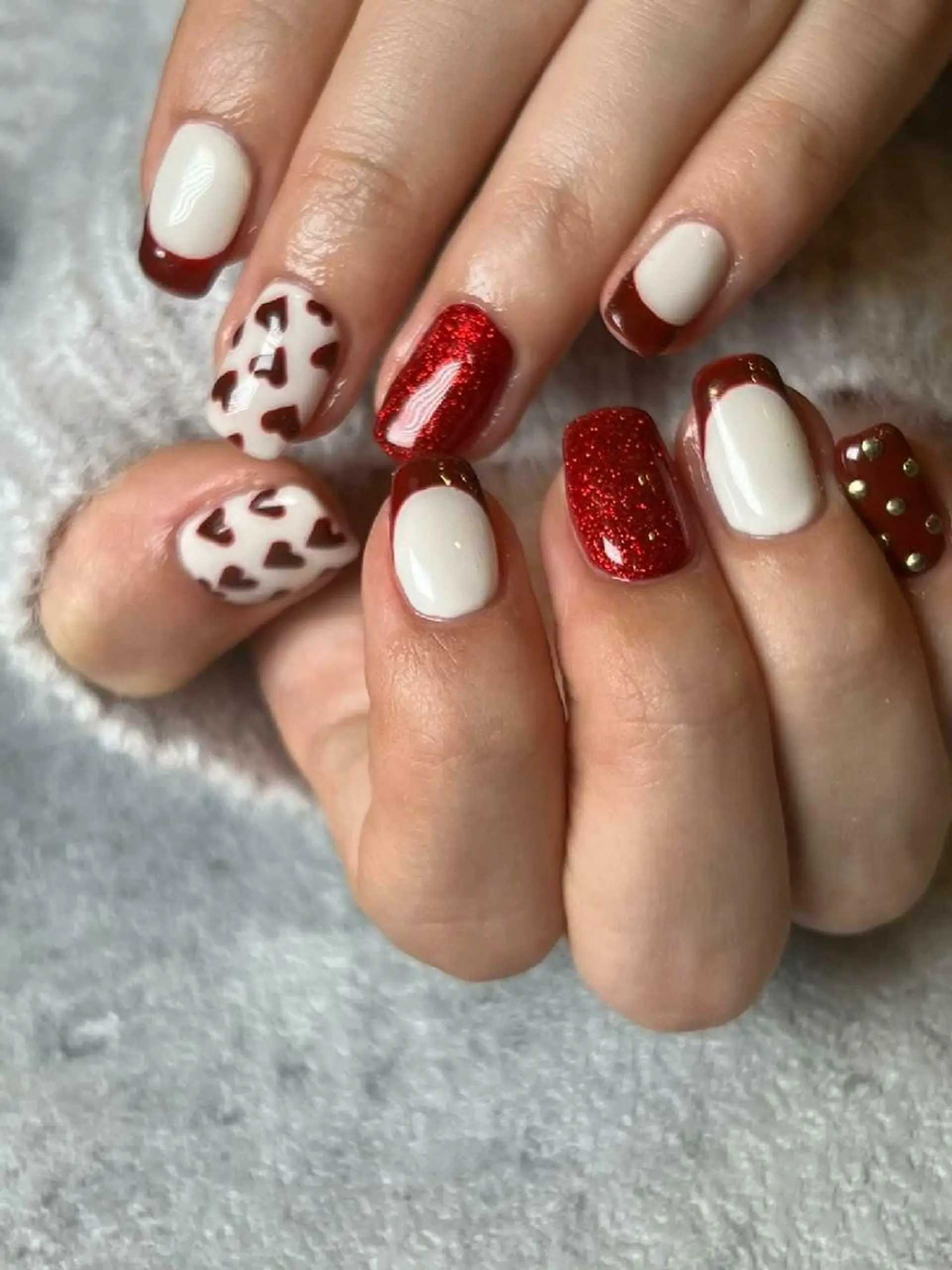 ネイル 持ち込み ニュアンスネイル シンプルネイル 冬ネイル 3dパーツ/流行り 👧shushu❤️のネイルデザイン