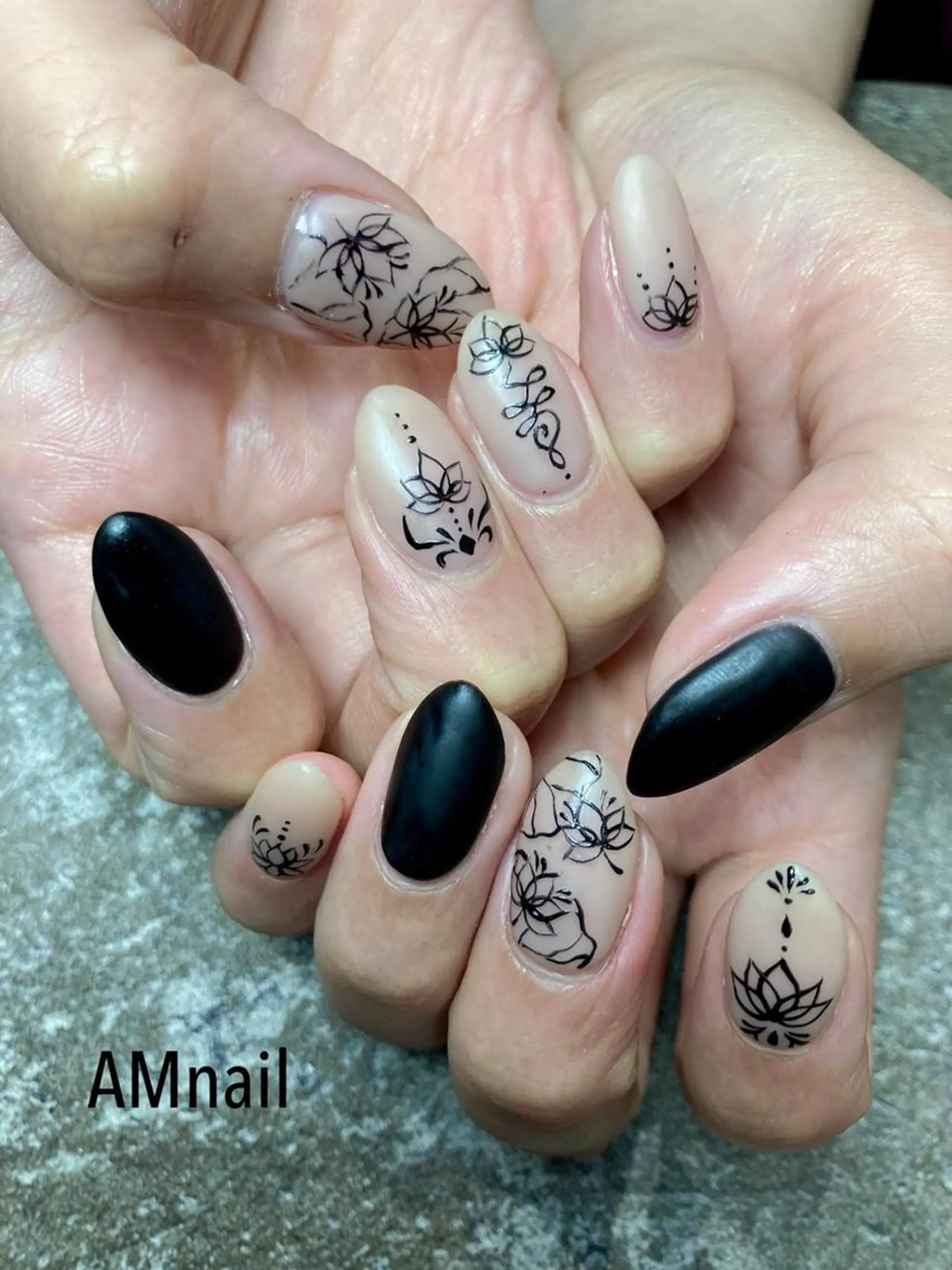 ネイル アートネイル 持ち込み ハンドネイル Am:nail 柏 SUE（スゥ）のネイルデザイン