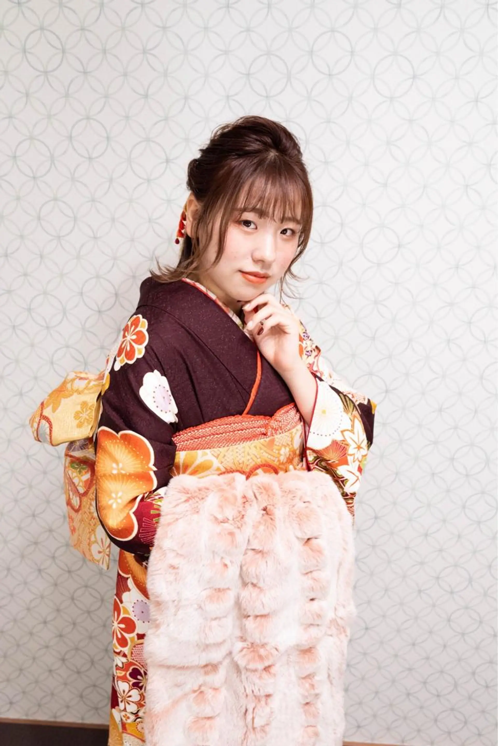 ヘアアレンジ 成人式 着物ヘア 野咲き 美容室のマツエク・マツパデザイン