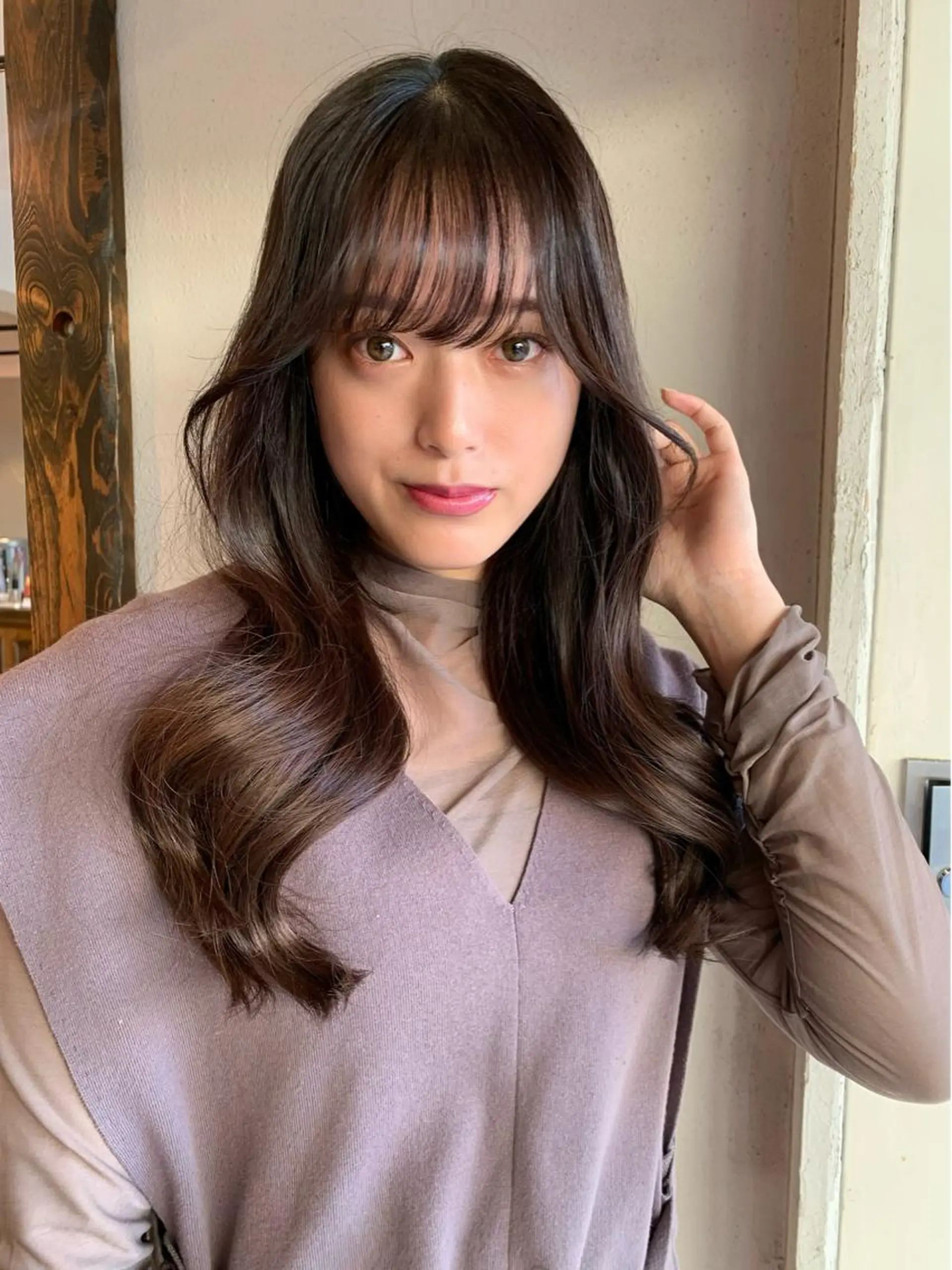 カラー 透明感/オリーブ/ グレージュ/YUKAのヘアスタイル