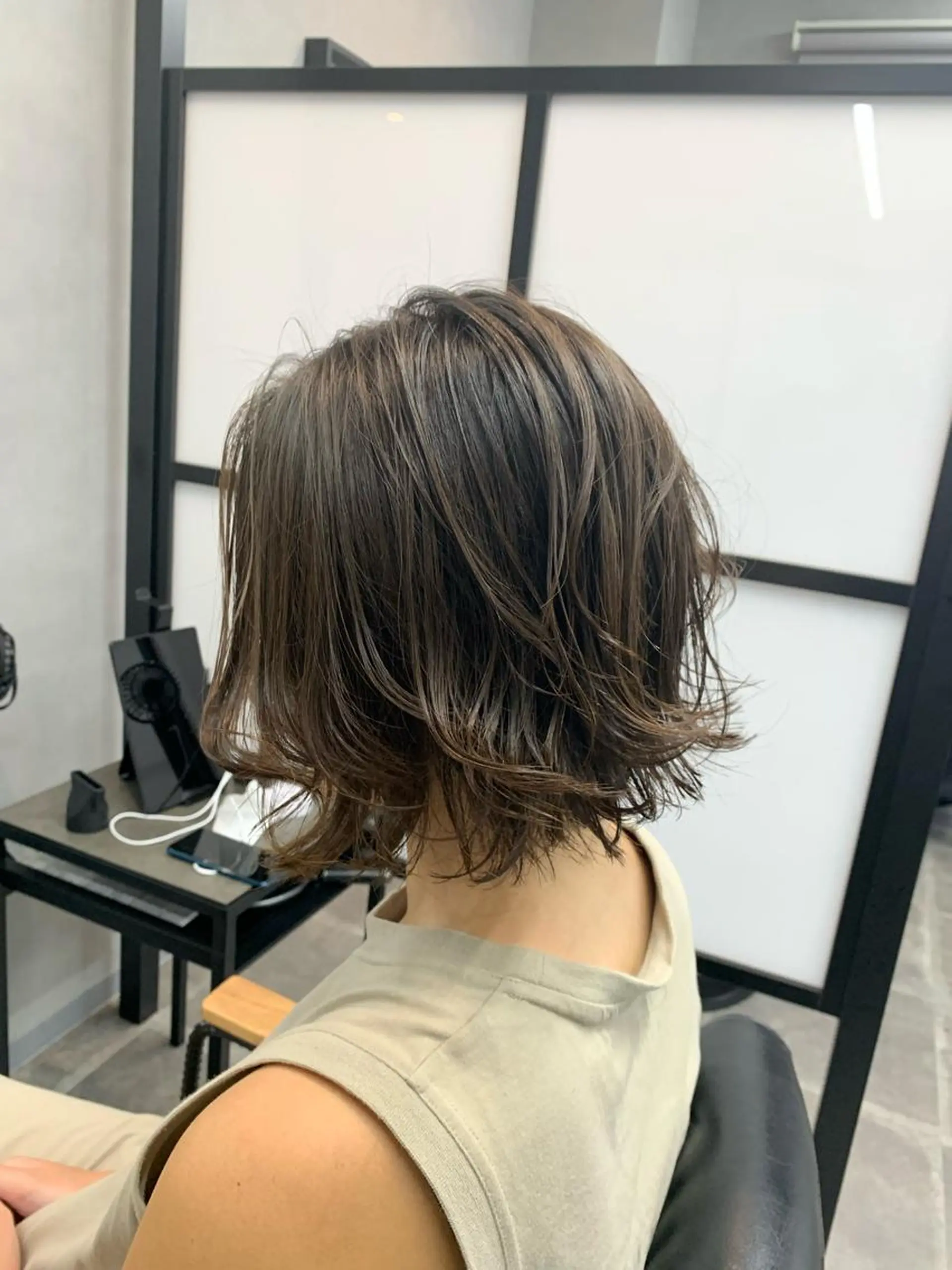 ショート カラー ハイライトカラー ハイライト ヘアカラー 菊地 旬のヘアスタイル