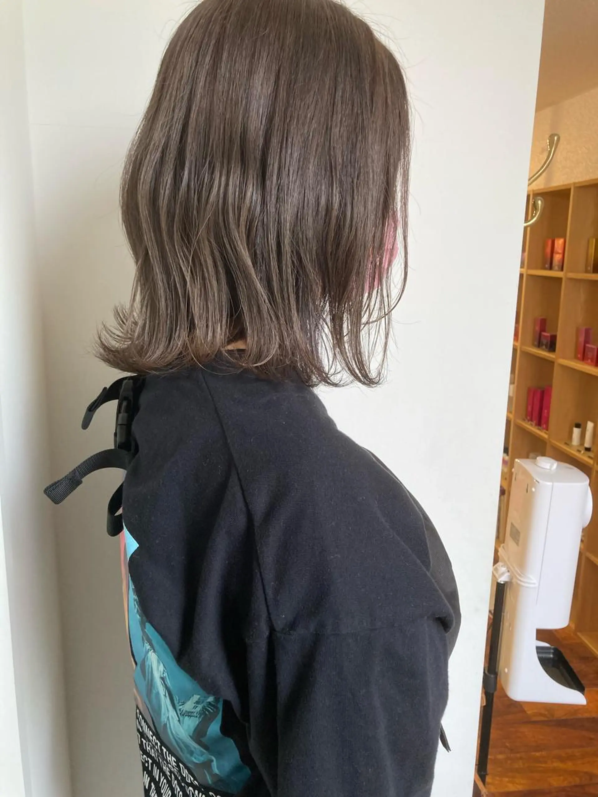 ミディアム カラー ベージュカラー 透明感カラー 小木曽智美 /ボブ/ショートのヘアスタイル