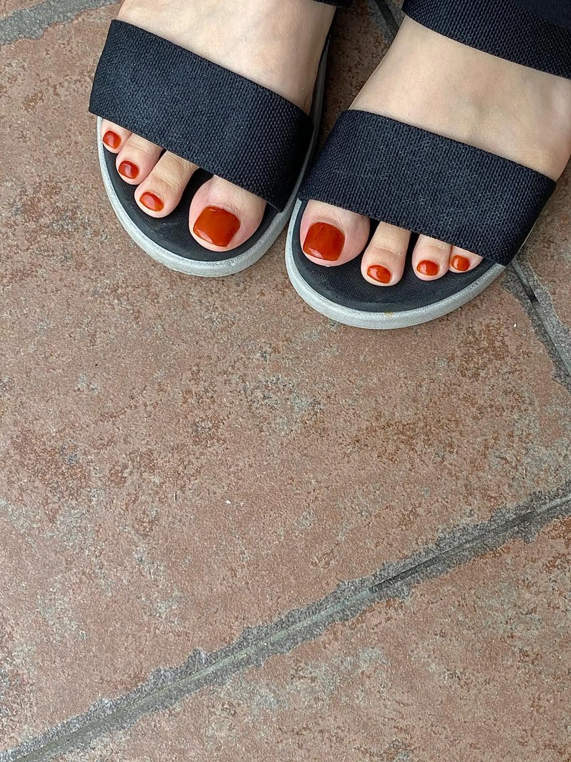 ネイル ブラウン オレンジ and M. nailのネイルデザイン