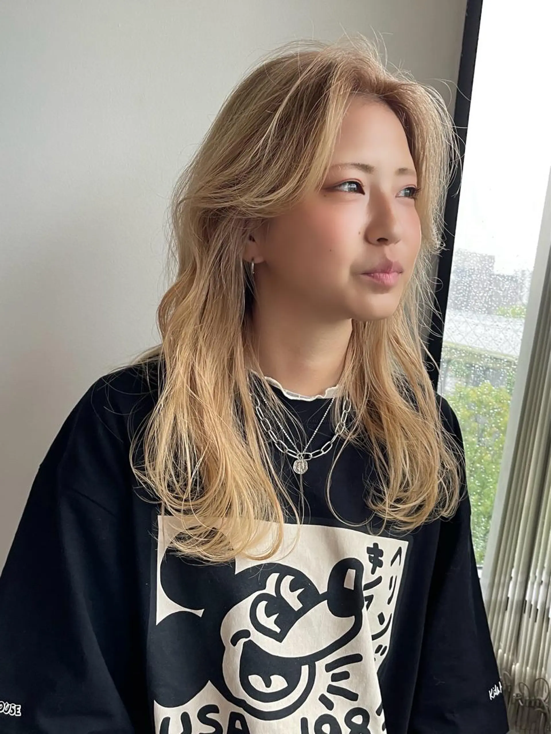 セミロング 外国人風カラー ハイライト レイヤーカット 似合わせカット ウルフカット ヘアカラー メンズケアブリーチ 特化🔥村田のヘアスタイル