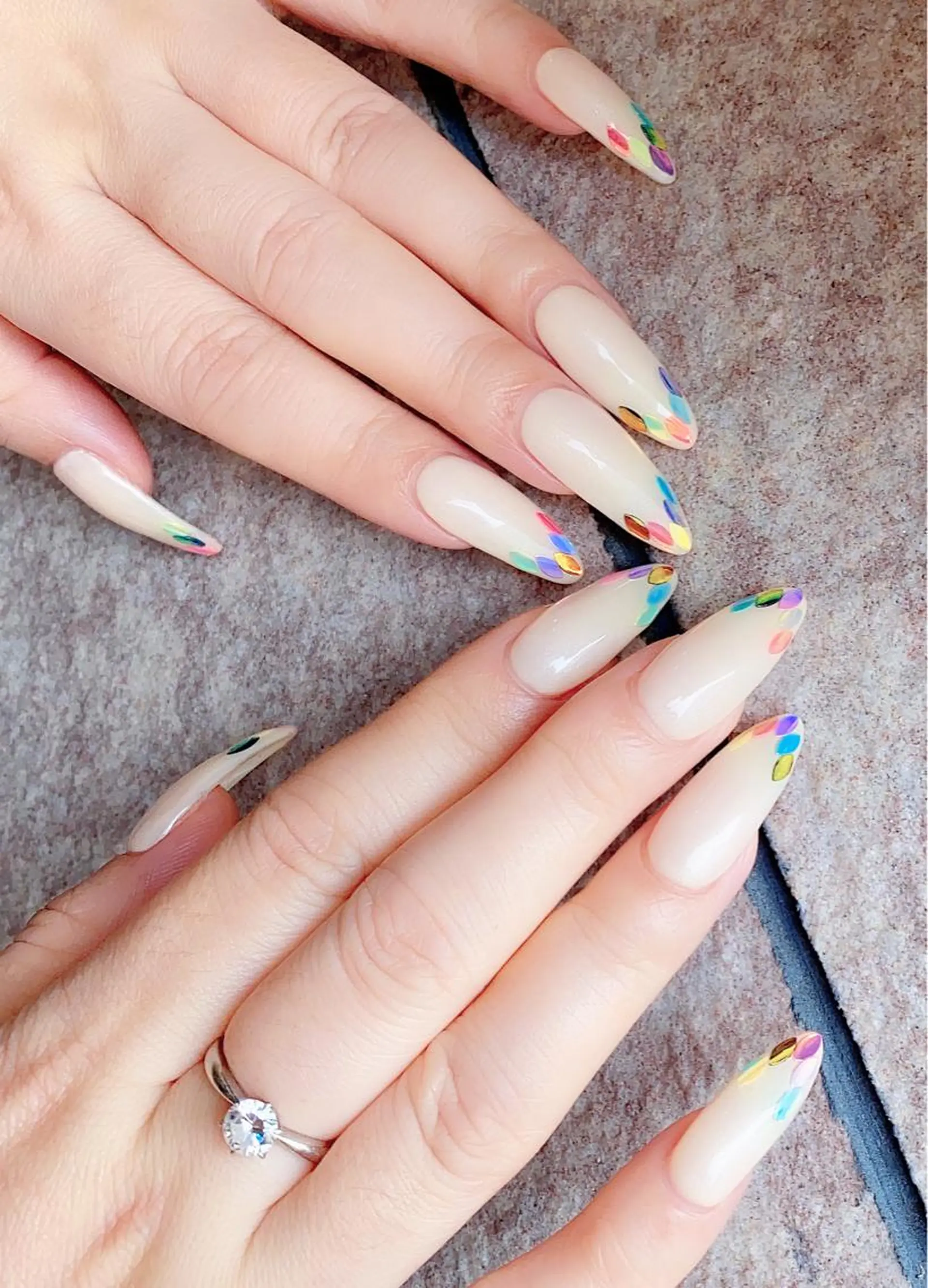 ネイル 長さ出し ジェルネイル パラジェル R salonのネイルデザイン