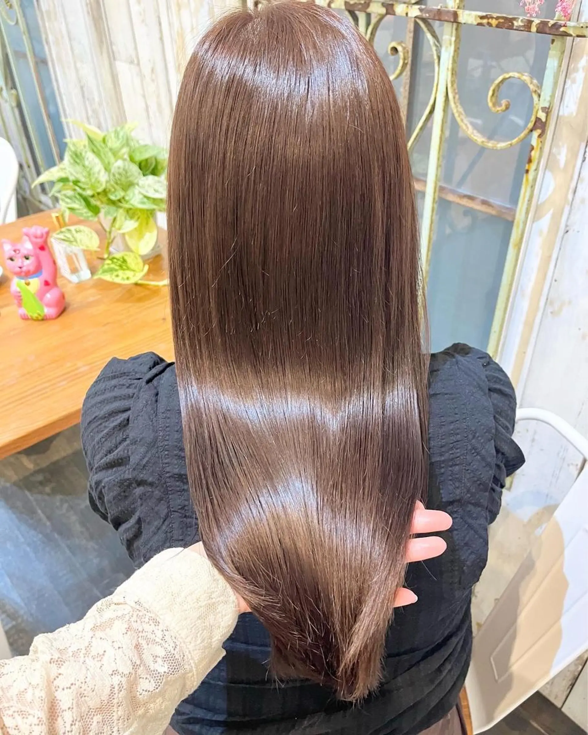 ロング カラー ベージュカラー 髪質改善 トリートメント カット 縮毛矯正 トリートメント 髪質改善☆ 縮毛矯正miyuのヘアスタイル