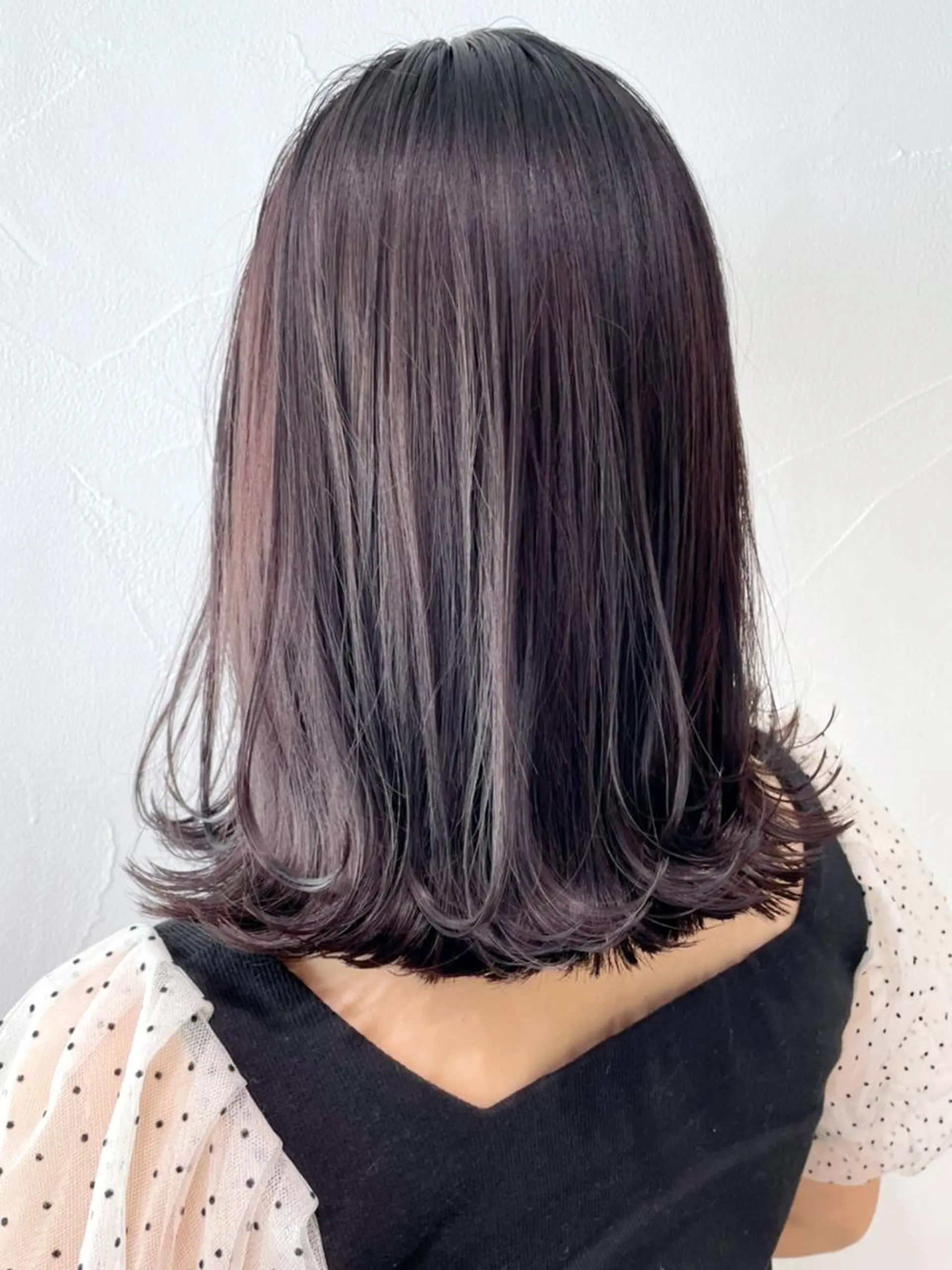 ミディアム カラー パーマ ヘアアレンジ パープルカラー ITbyALBUM 浦和店のヘアスタイル