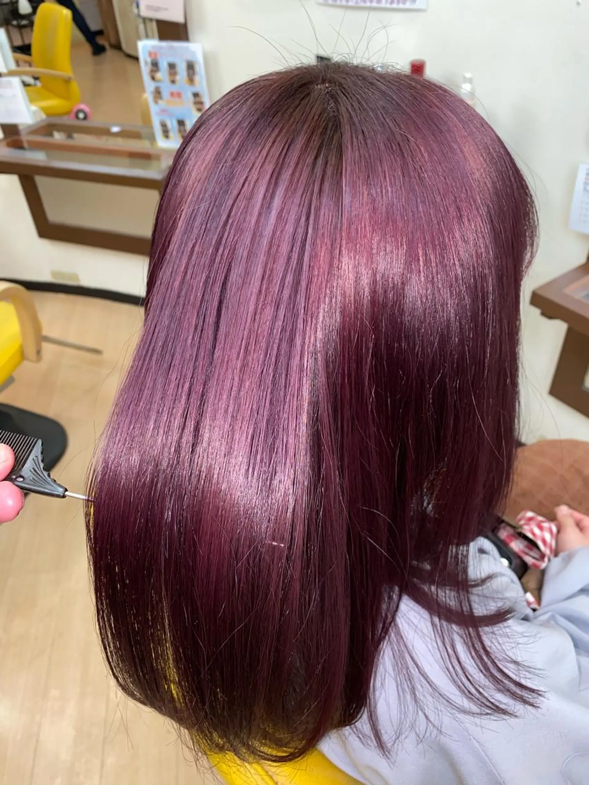ロング カラー ダブルカラー ピンクカラー バイオレットカラー 髪質改善 寺澤 🌈祐のヘアスタイル