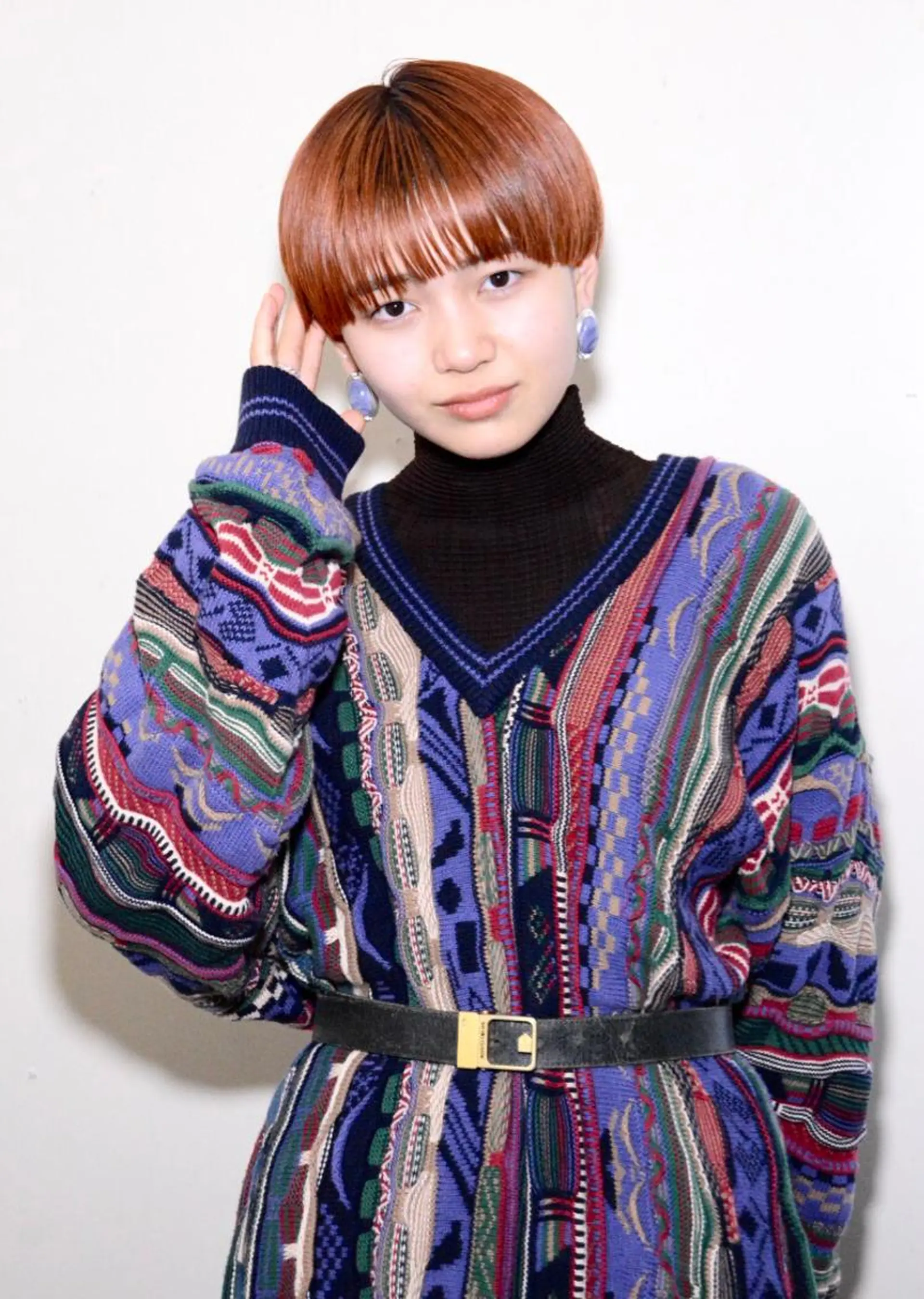 ショート カラー オレンジ すみとも るなのヘアスタイル