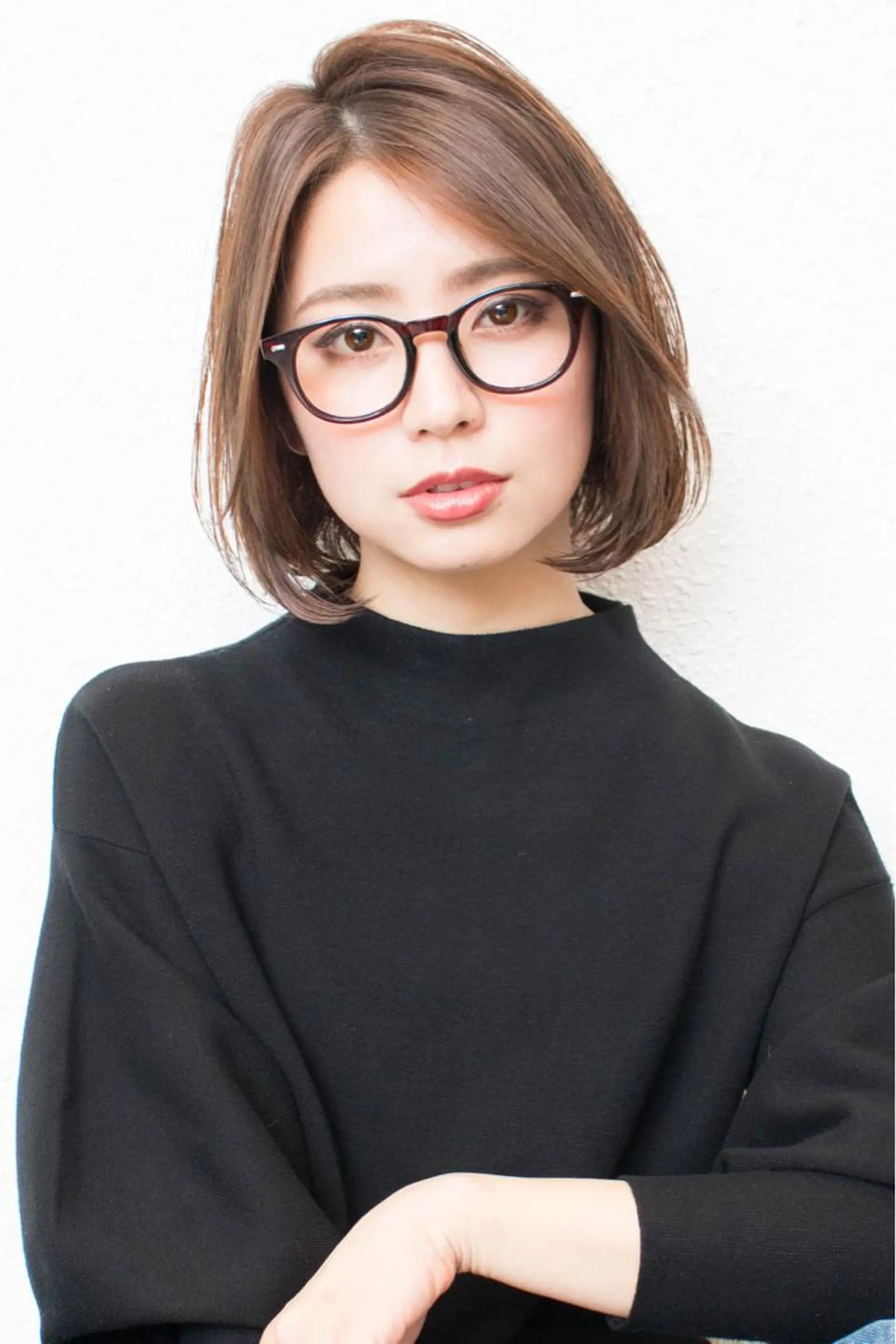 ミディアム ボブ 顔周りカット 小顔カット Monica所属・ボブ専門店 中島規寿のヘアスタイル