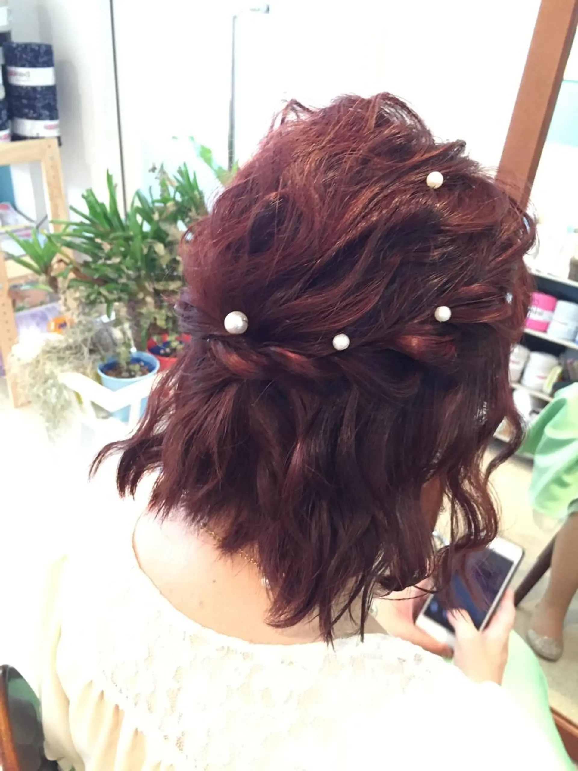 ショート ミディアム セミロング ロング カラー パーマ ヘアアレンジ ネイル まつエク ハーフアップ 早朝✨ヘアセット 着付け/清水玲歌のヘアスタイル