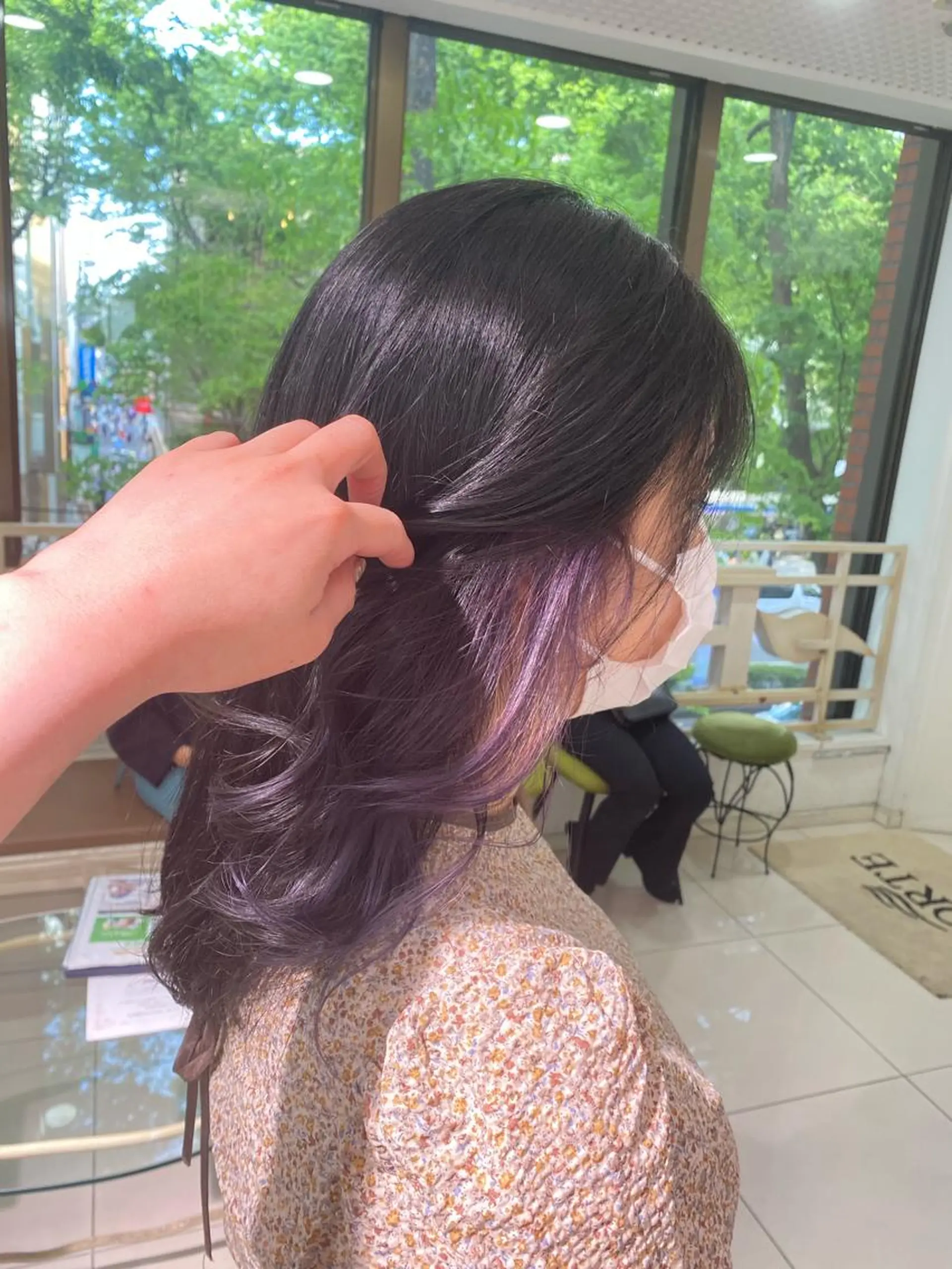 セミロング カラー ヘアアレンジ 透明感カラー 古山 結季🌙🖤のヘアスタイル