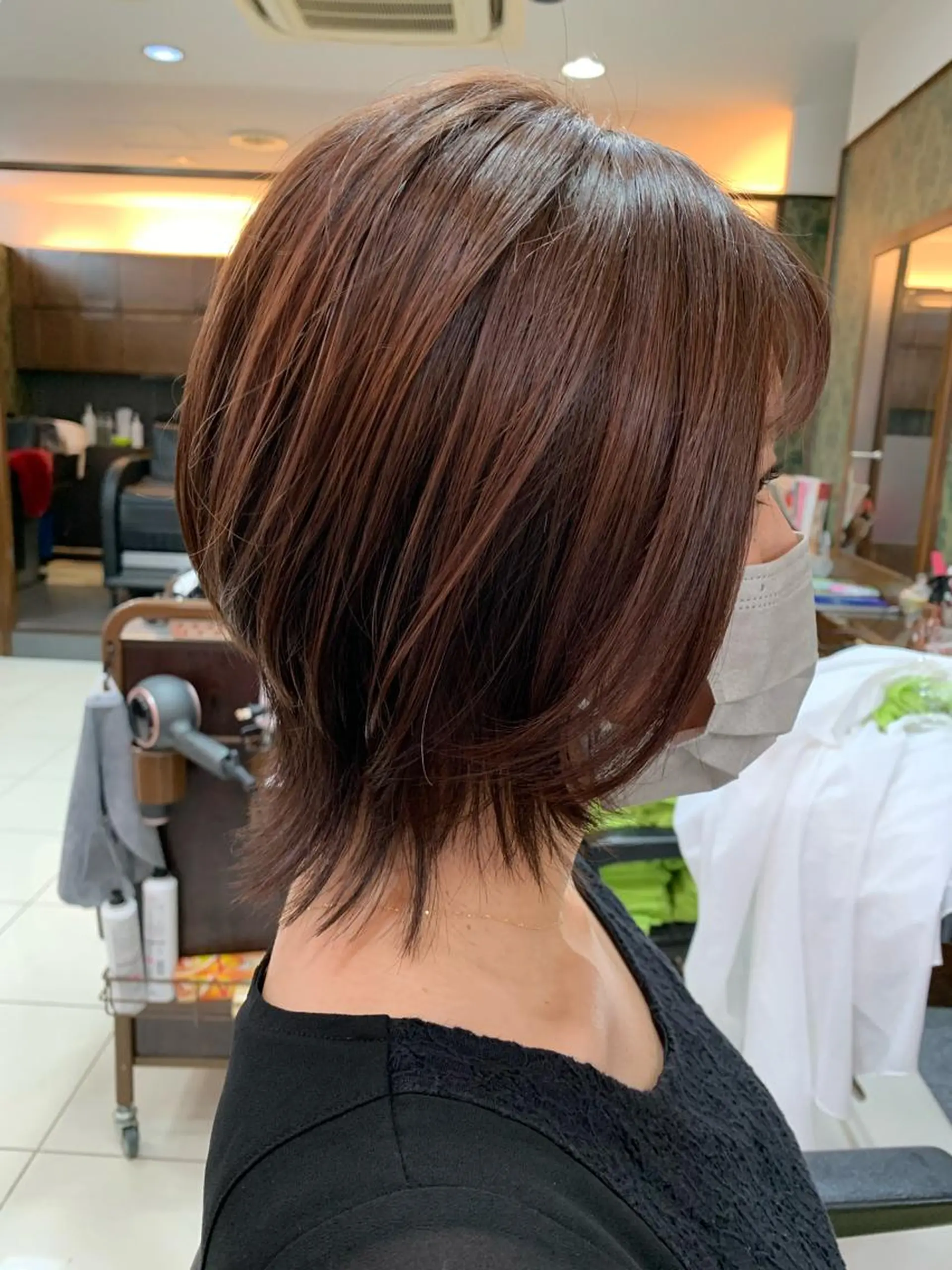 ミディアム カラー 吉田 朱理のヘアスタイル