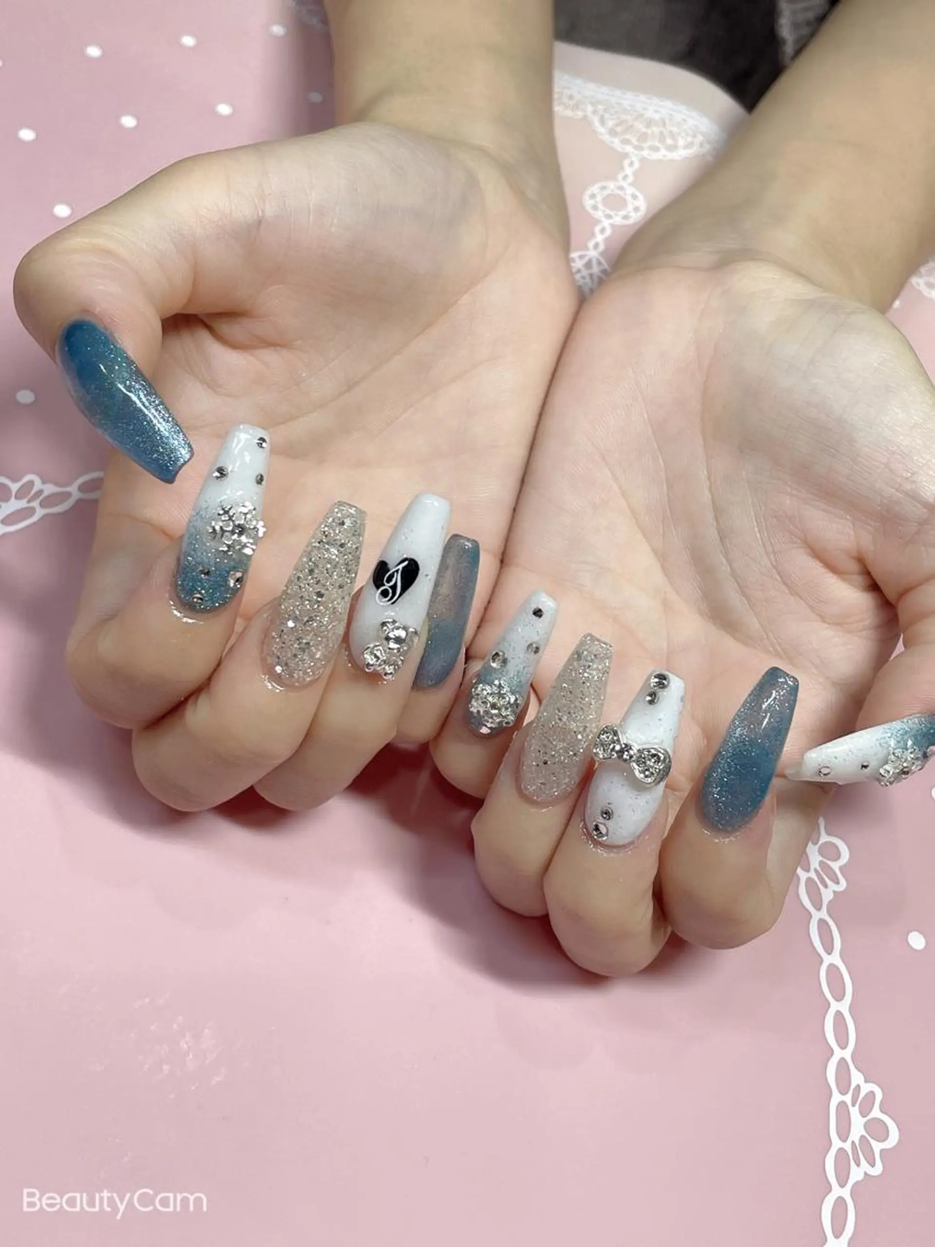 ロング ネイル グラデーション マグネットネイル ハンドネイル 《LB》ラブリエ Nail&eyeのマツエク・マツパデザイン