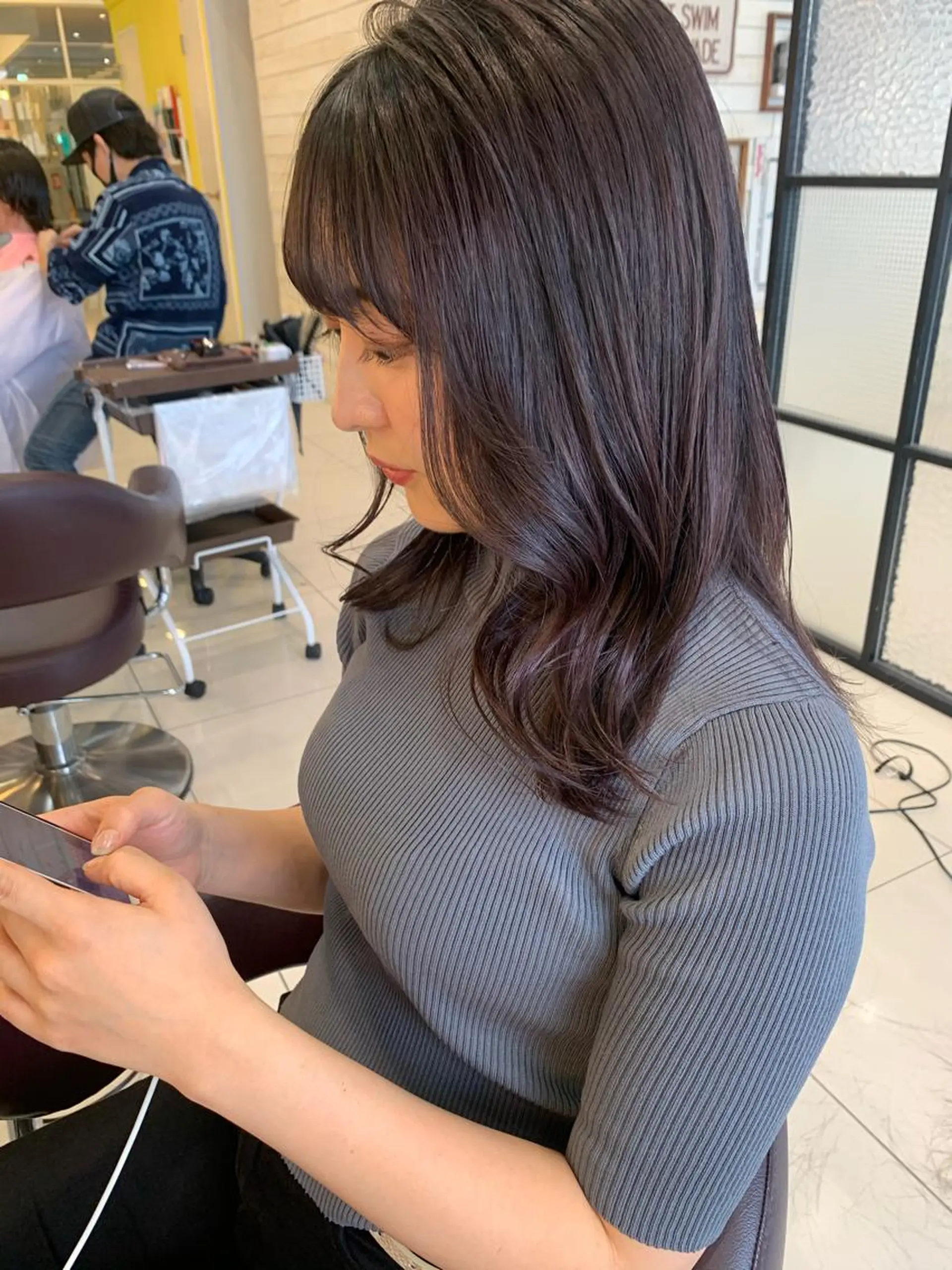 カラー カット ヘアカラー 黒田瀬奈/ボブ まろやかベージュのヘアスタイル