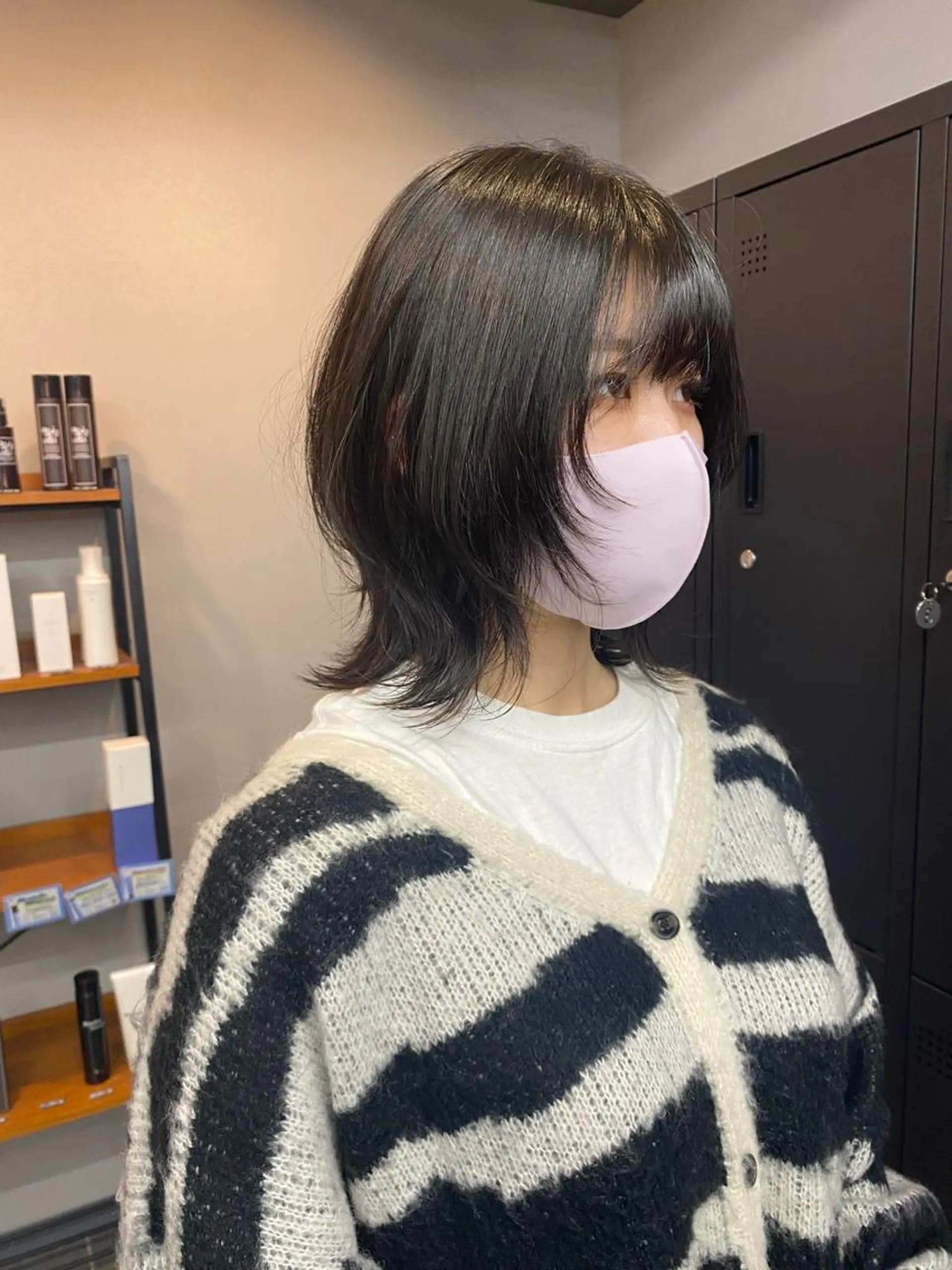 ミディアム maco 艶感ハイトーン🦋のヘアスタイル