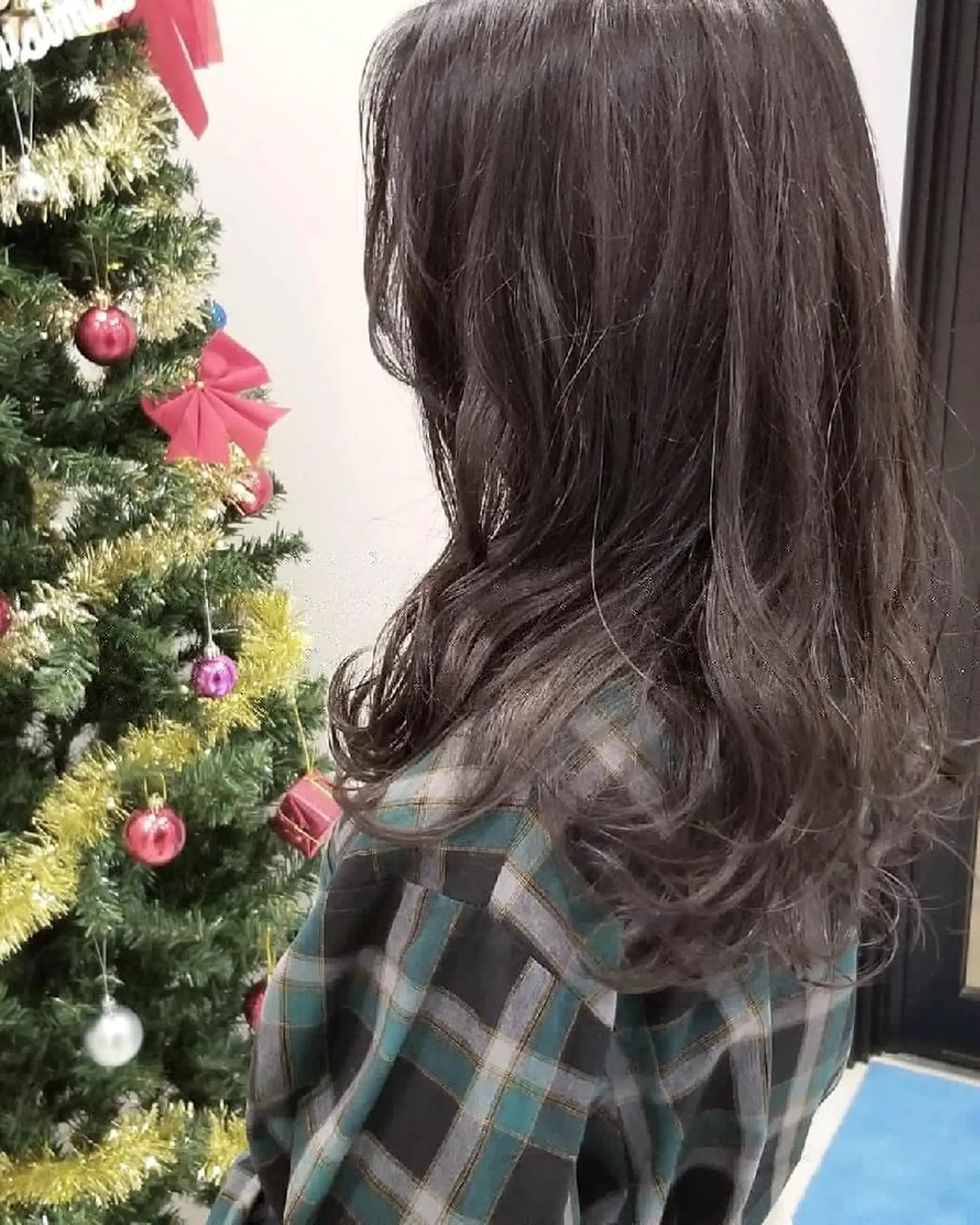 セミロング パーマ クラッチムク博多小川 旭のヘアスタイル