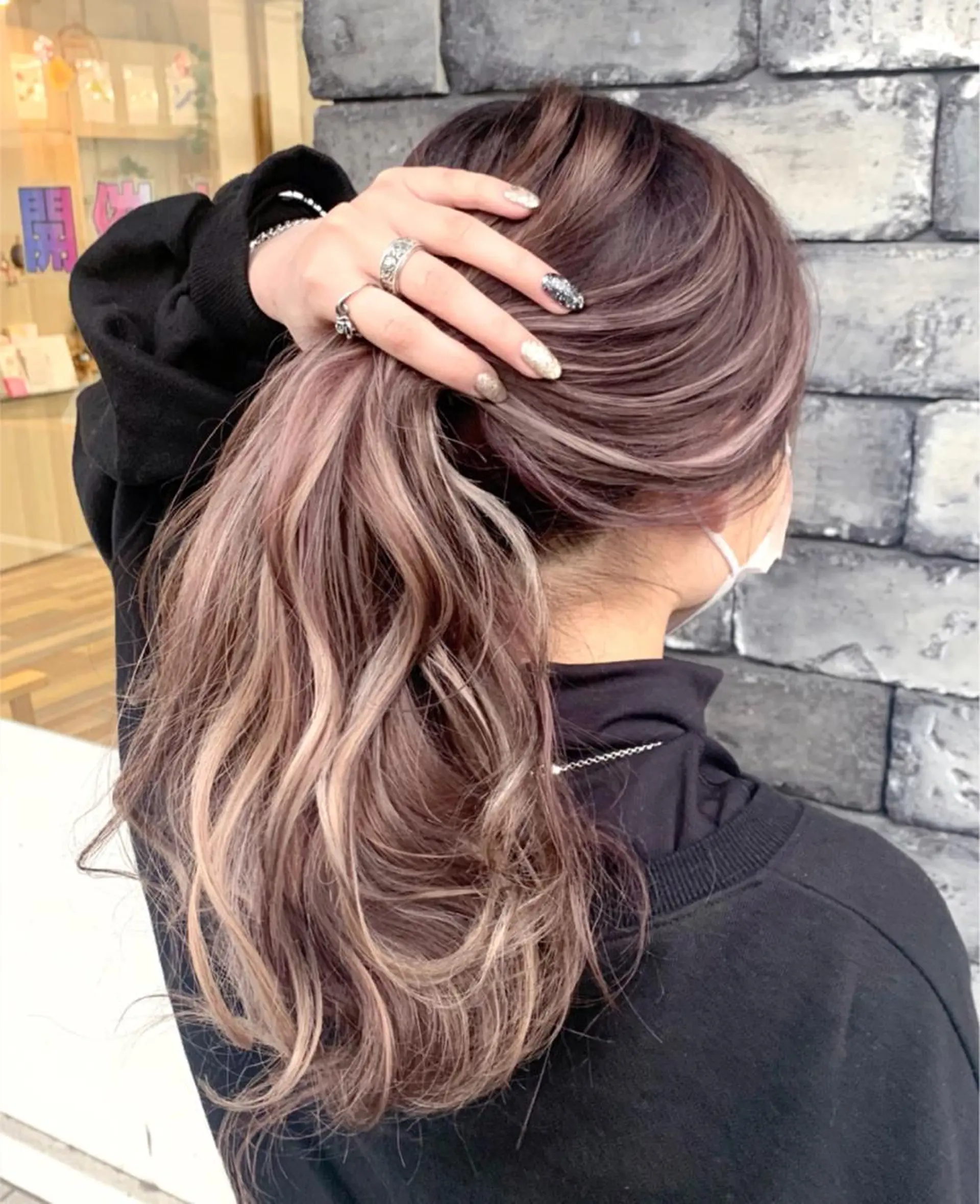 セミロング ハイライト ❤️千葉県代表❤️ 店長❤️柿本翔一朗のヘアスタイル