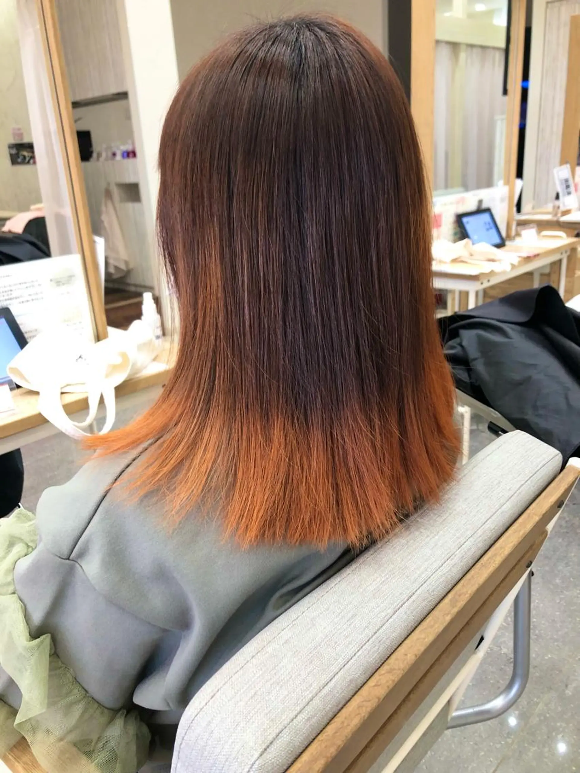 セミロング 太白区/白髪ぼかし ハイライト/千葉達人のヘアスタイル