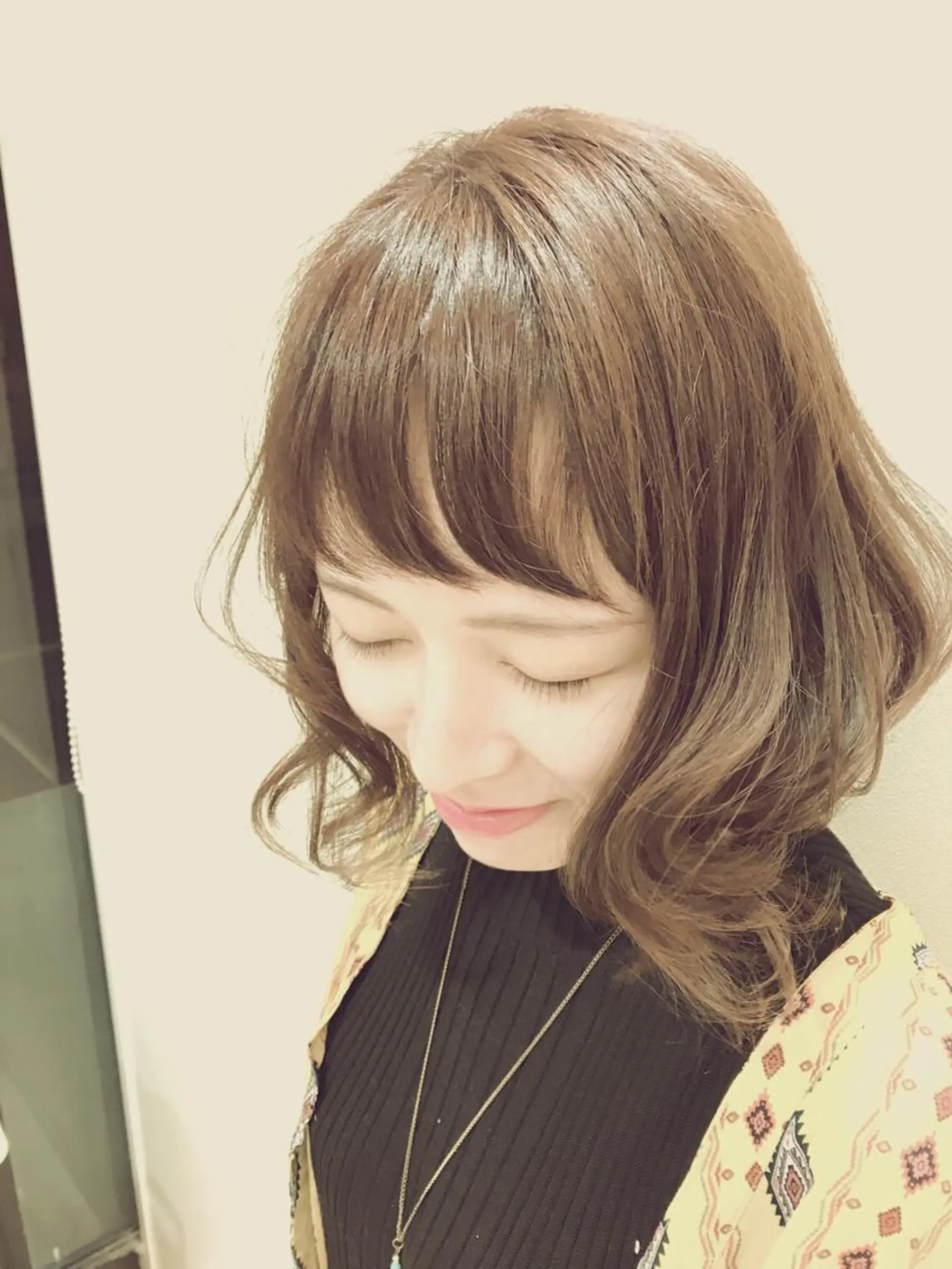 セミロング カラー 関口 友行のヘアスタイル