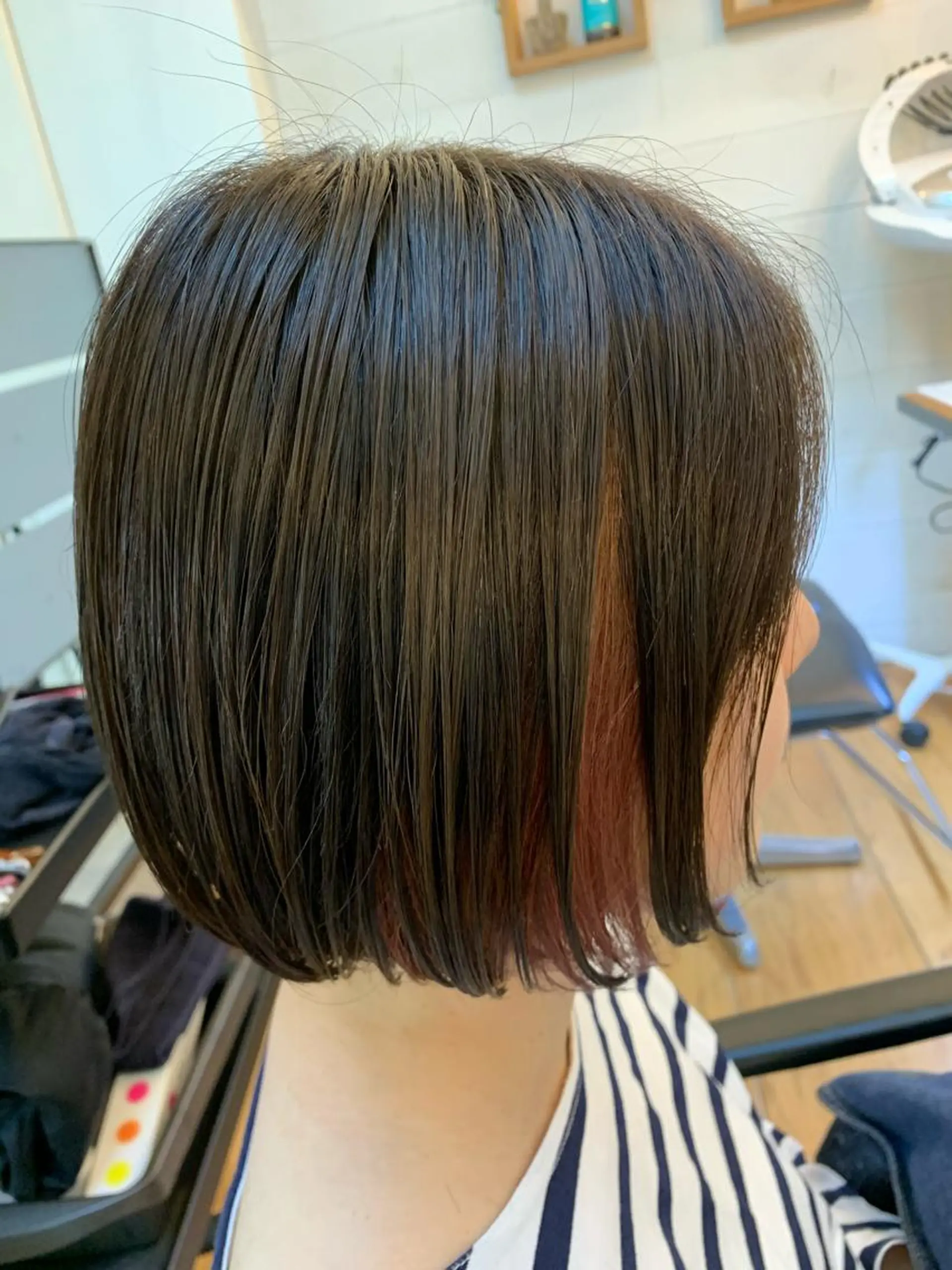 ショート カラー ブリーチ ピンクカラー ヘアカラー Lagom なかだのヘアスタイル