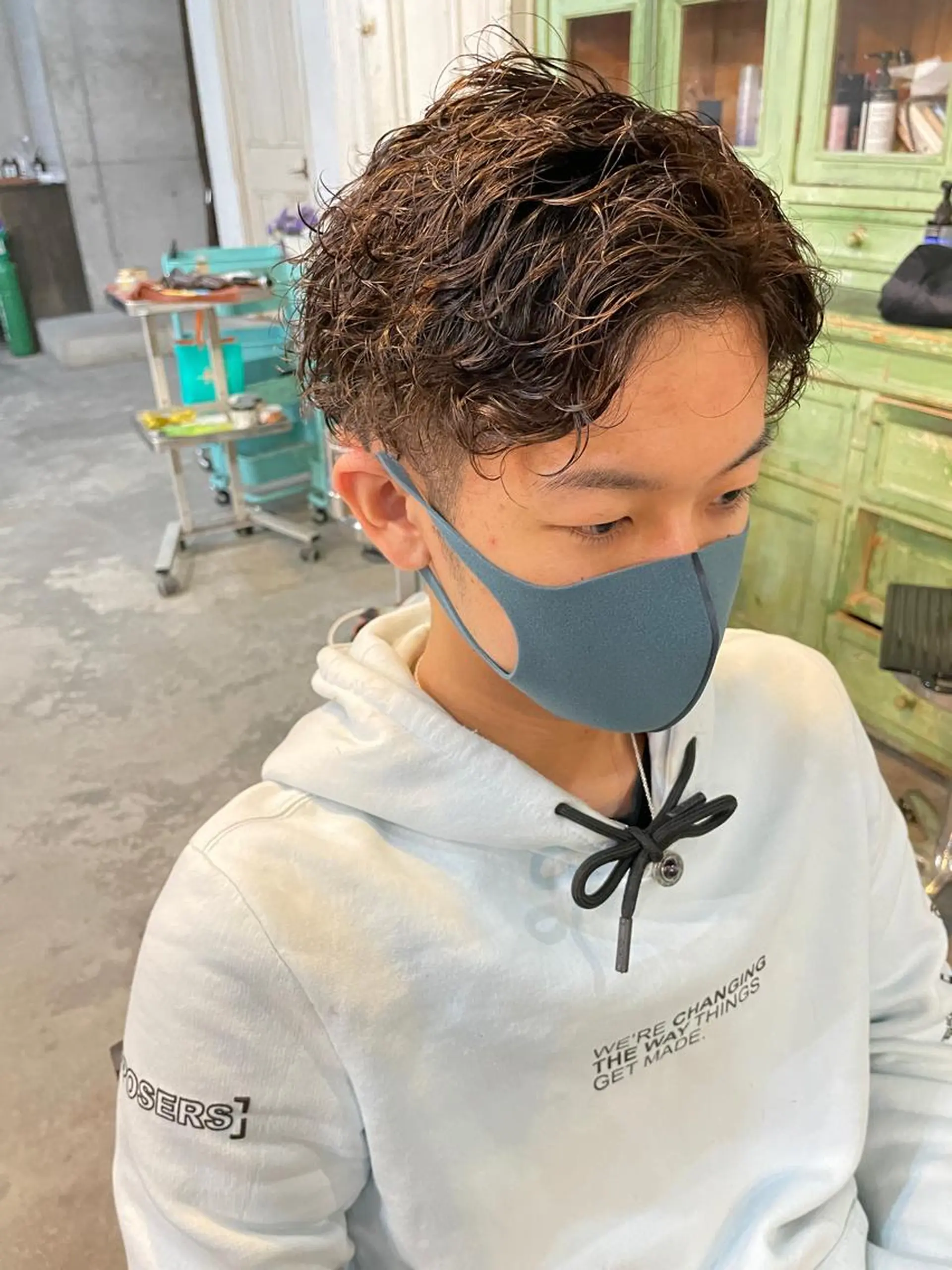 メンズ カット パーマ メンズ特化美容師 ハスイルイのヘアスタイル