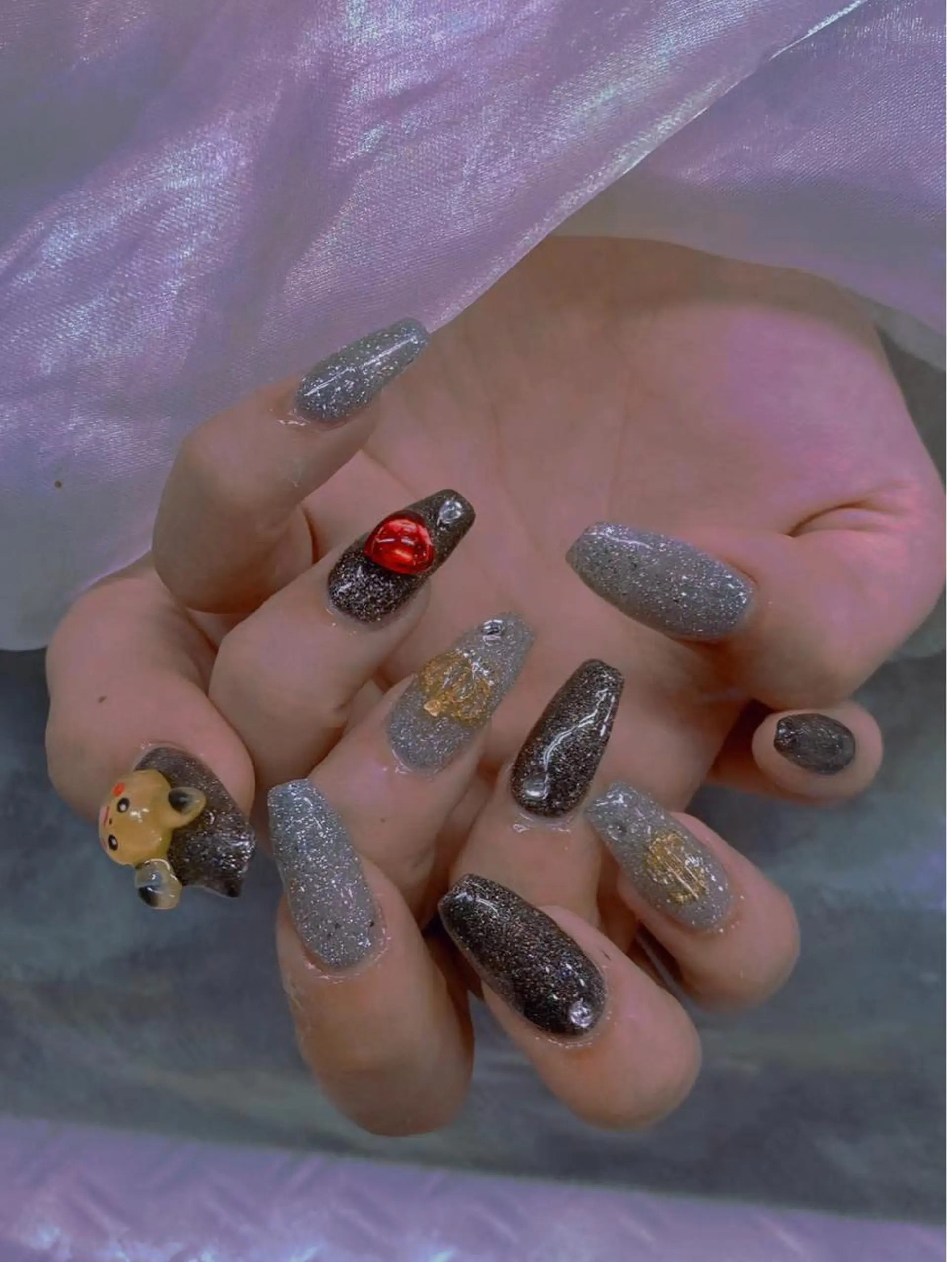 ネイル スカルプネイル ラベンダー💖日暮里 ルル💖ネイルのネイルデザイン