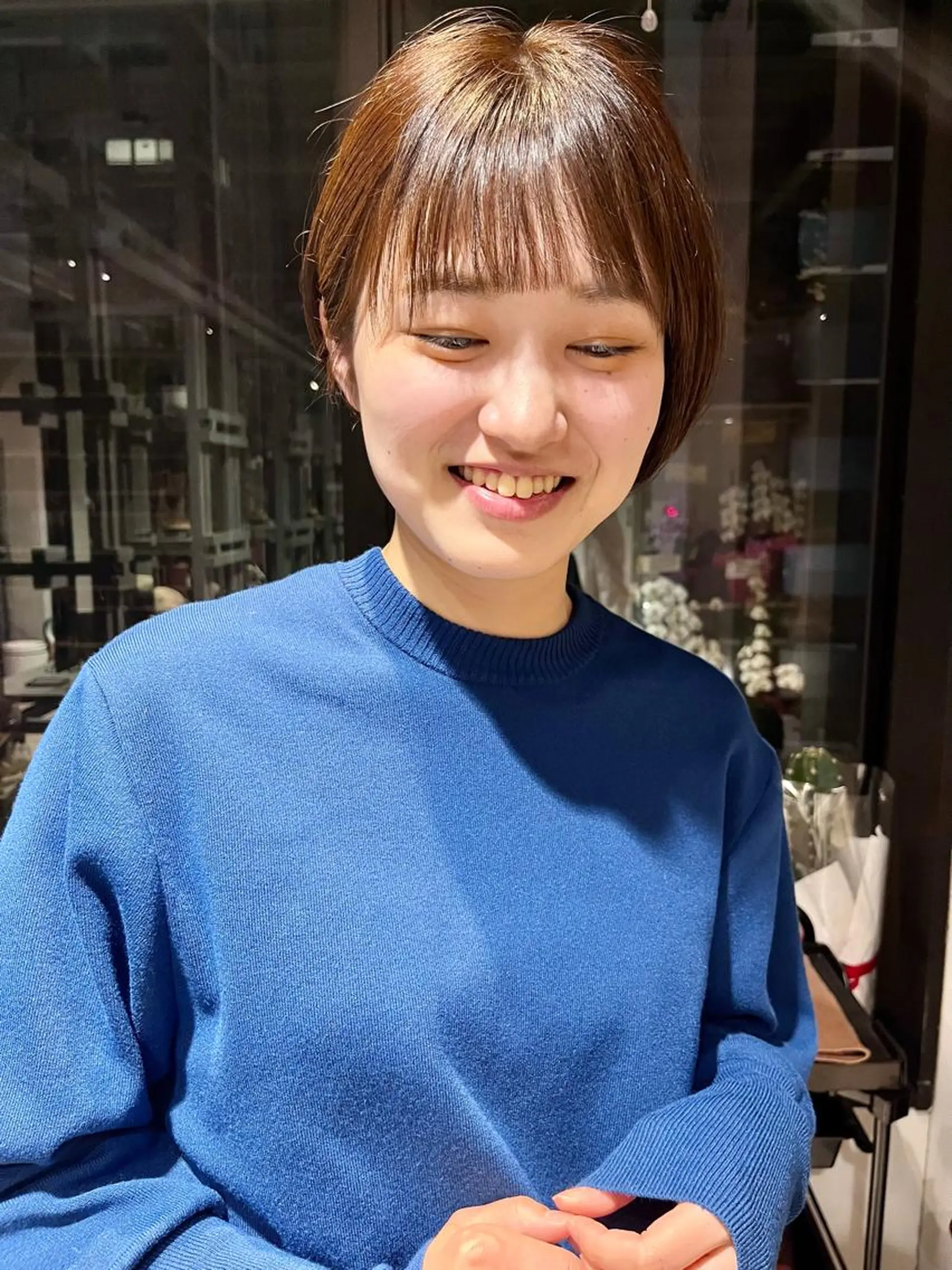 ショート カラー うる艶カラー/恵比寿 ベージュ/丸山陽平のヘアスタイル