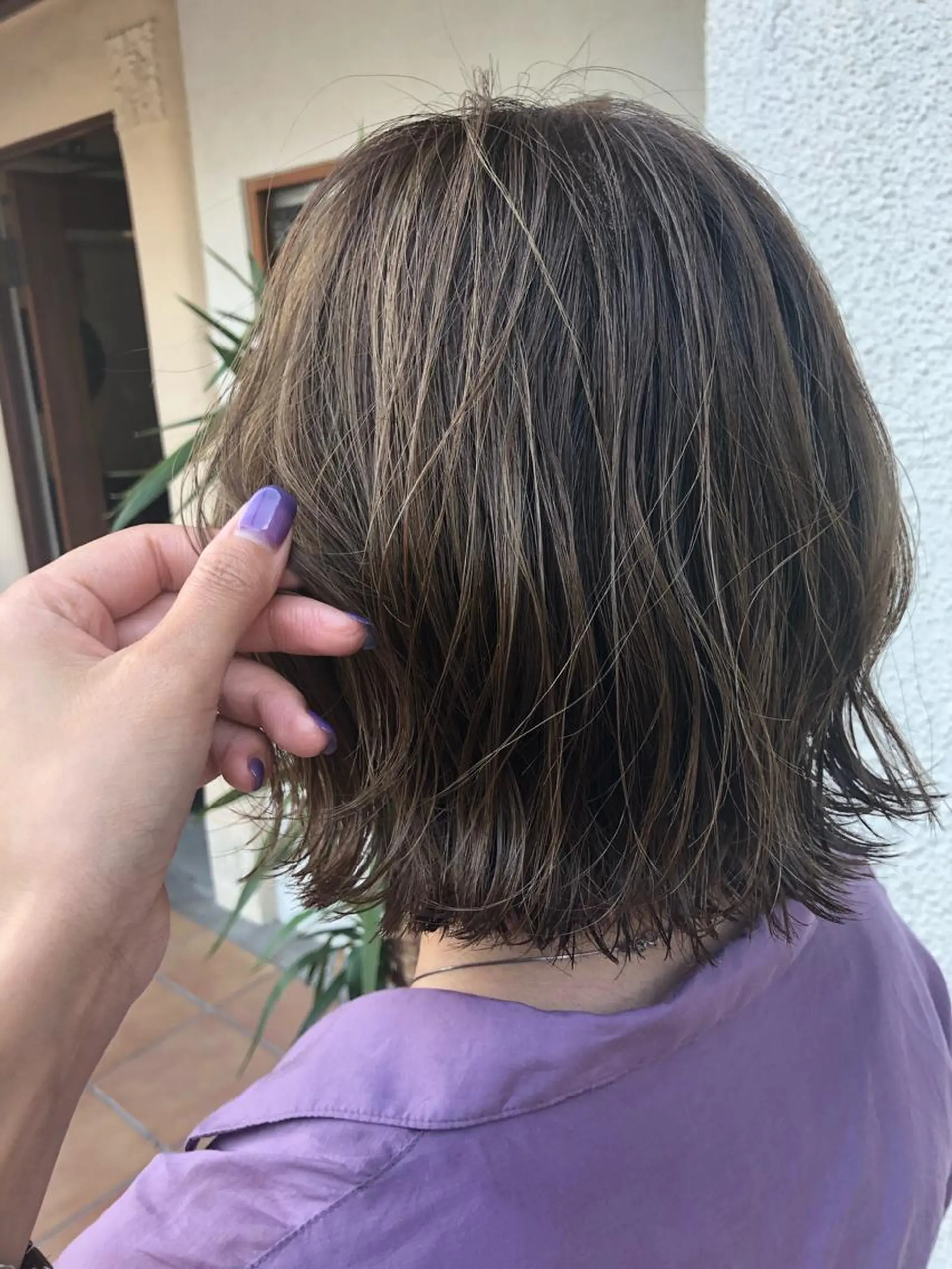 ショート カラー ベージュカラー ハイライトカラー ハイライト kana .オリーブ /ナチュラルヘアのヘアスタイル