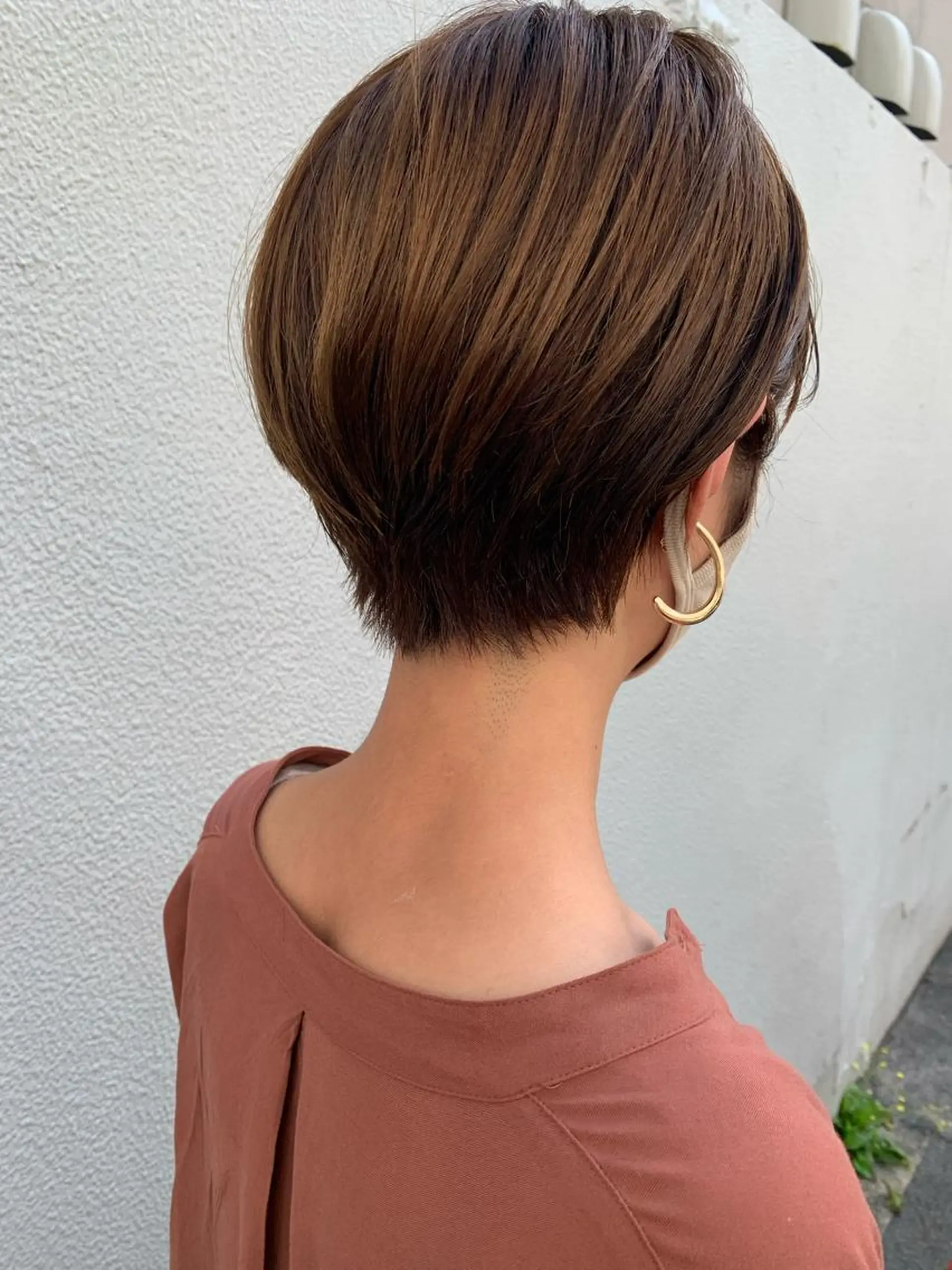 ショート カット ヘアカラー トリートメント 落合 妙佳のヘアスタイル