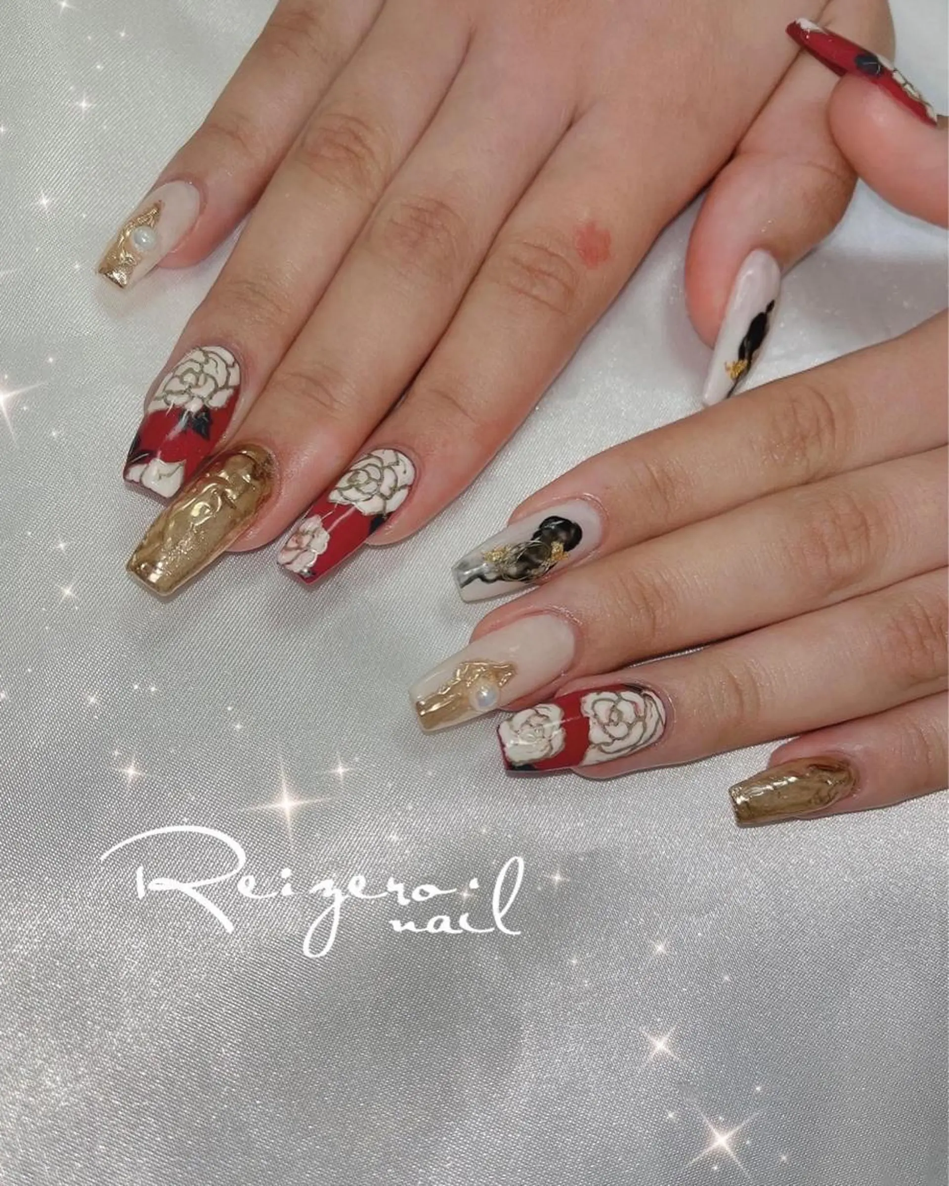 ネイル 成人式 ハンドネイル Re:∅ nail /HIRAMOTOのネイルデザイン