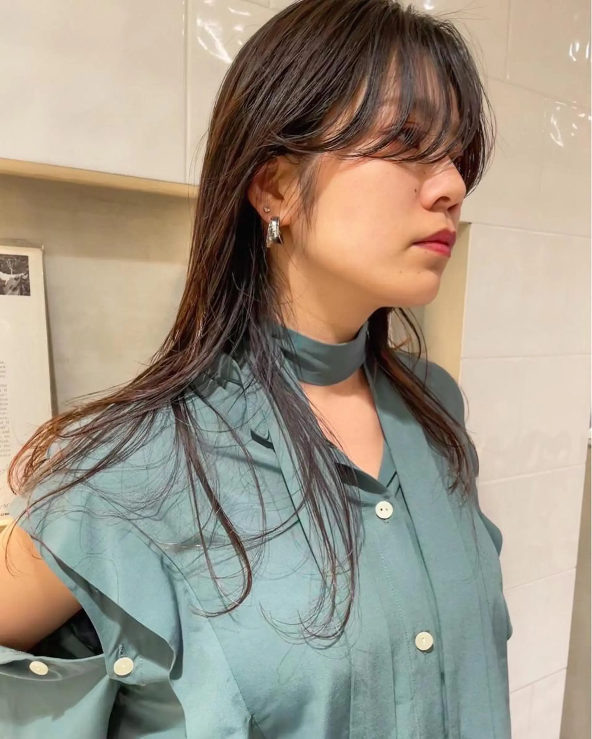 ロング カラー 伸ばしかけ レイヤーカット カット ヘアカラー トリートメント 村上雅人 ナチュラルモードのヘアスタイル