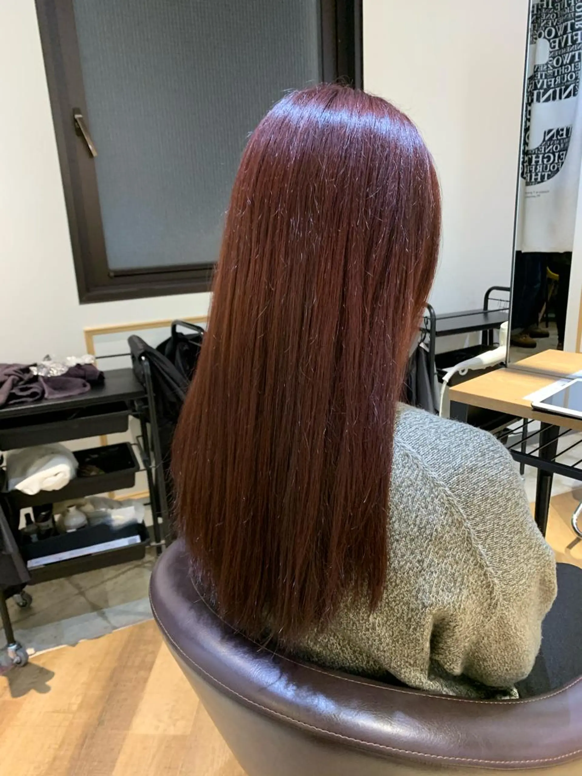 ロング カラー レッドカラー トクシ ーのヘアスタイル