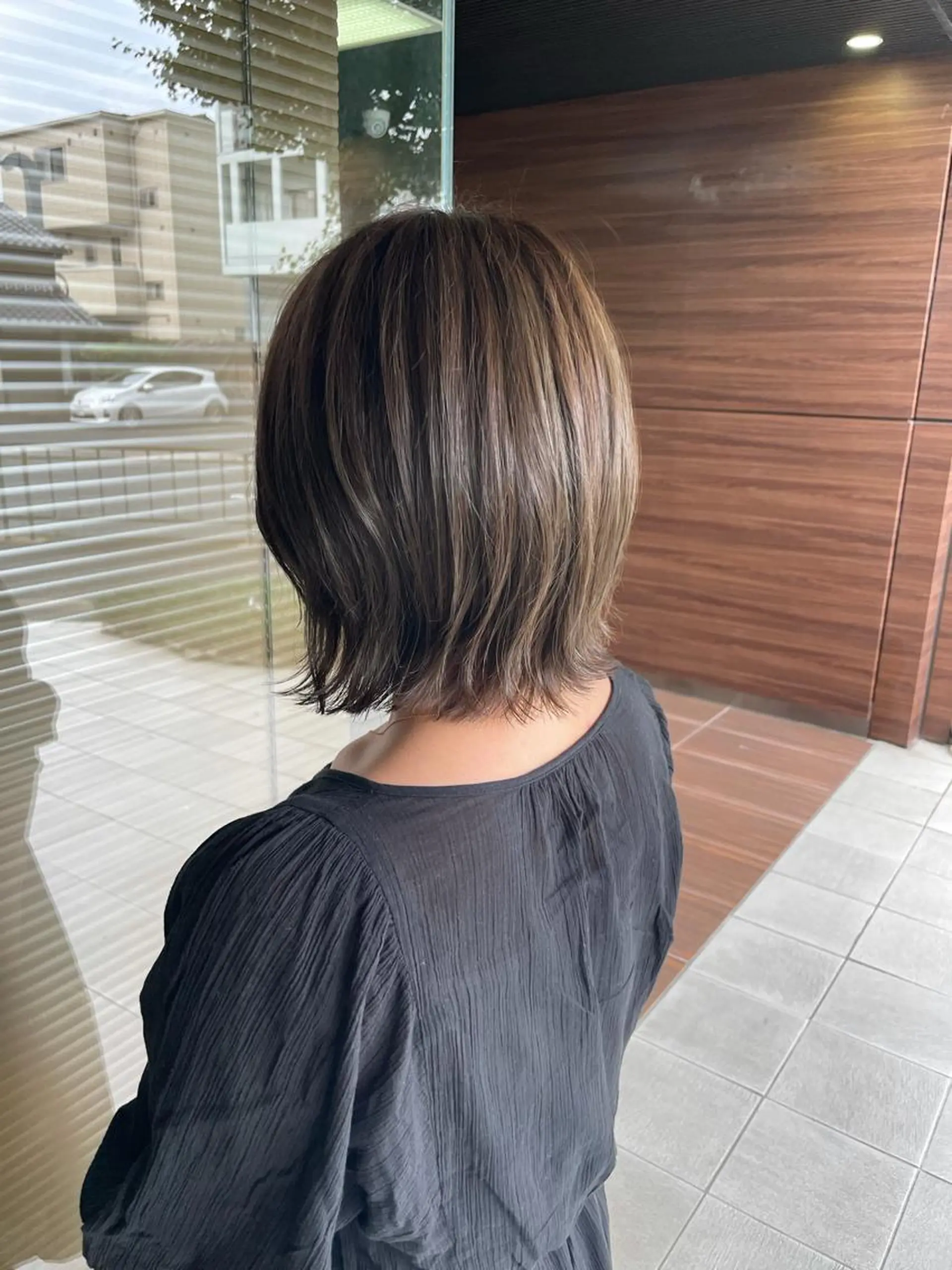 ミディアム カット ヘアカラー トリートメント ✨レイヤーお任せ✨ 林有里子のヘアスタイル