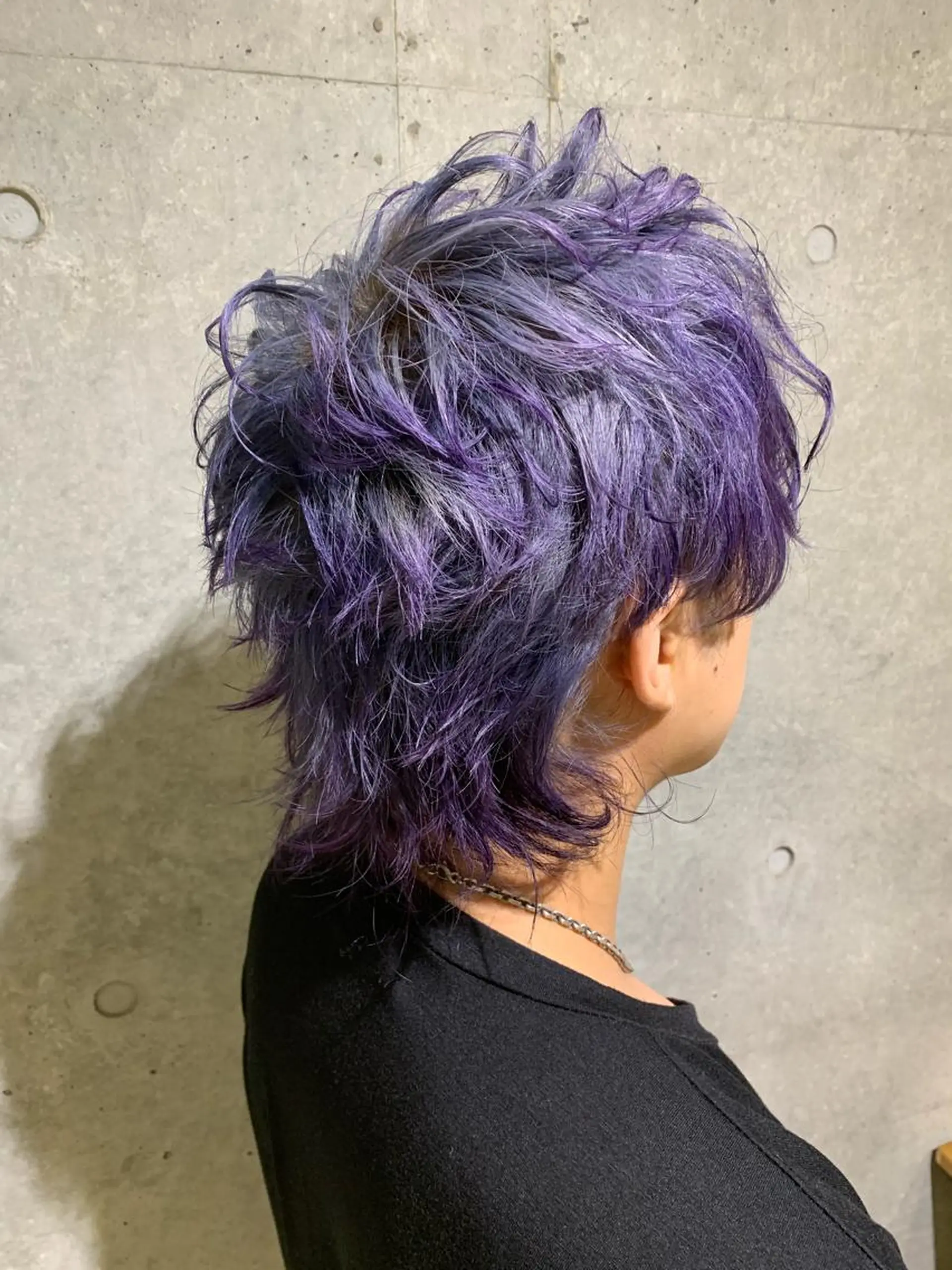 カラー メンズ ブルーカラー ブルーバイオレット バイオレットカラー メッシュパーマ職人/ 窪田 優也/ツイスパのヘアスタイル