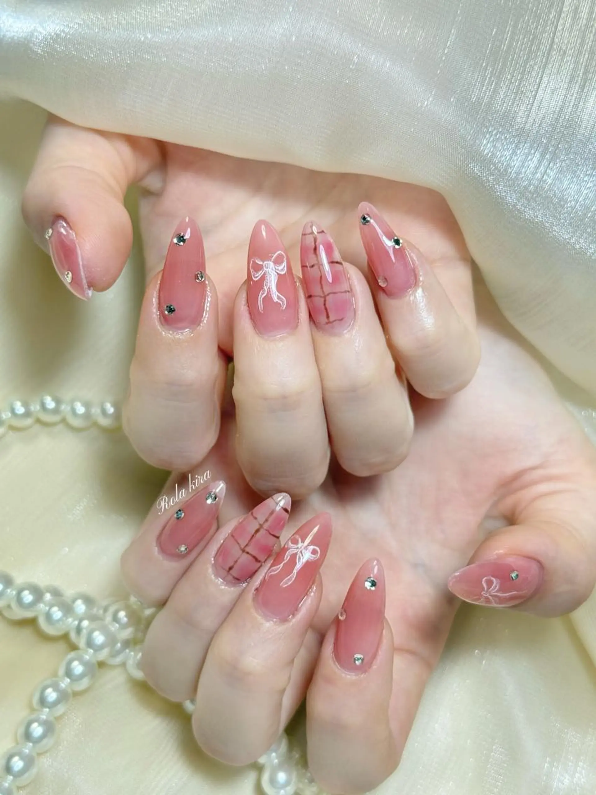 ネイル チークネイル 長さ出し フレンチネイル ジェルネイル 韓国ネイル ハンドネイル マ ルのネイルデザイン