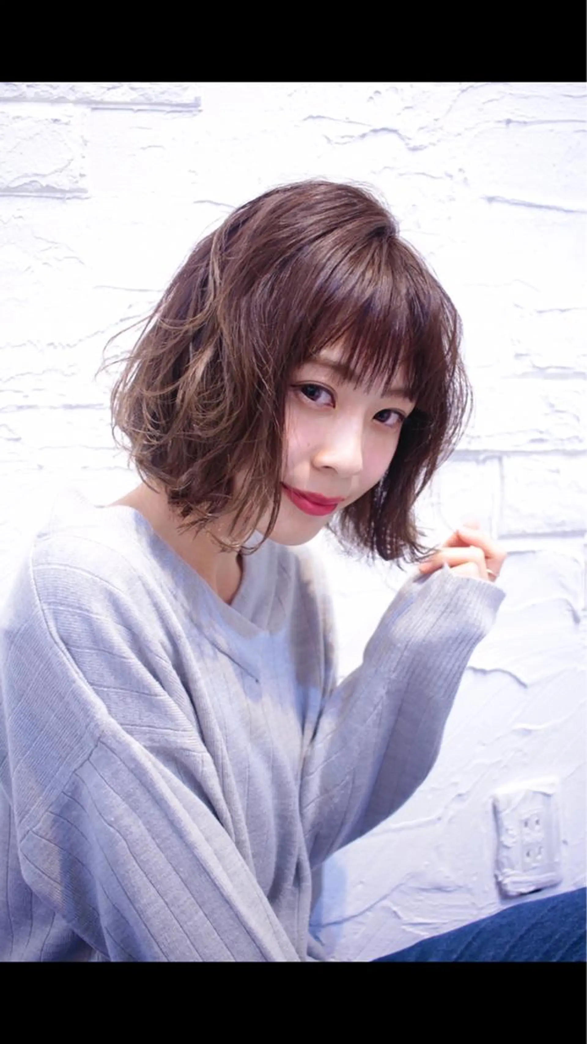 ショート ボブ 外ハネヘア 中目黒✂︎店長✂︎ TOMOHIROのヘアスタイル
