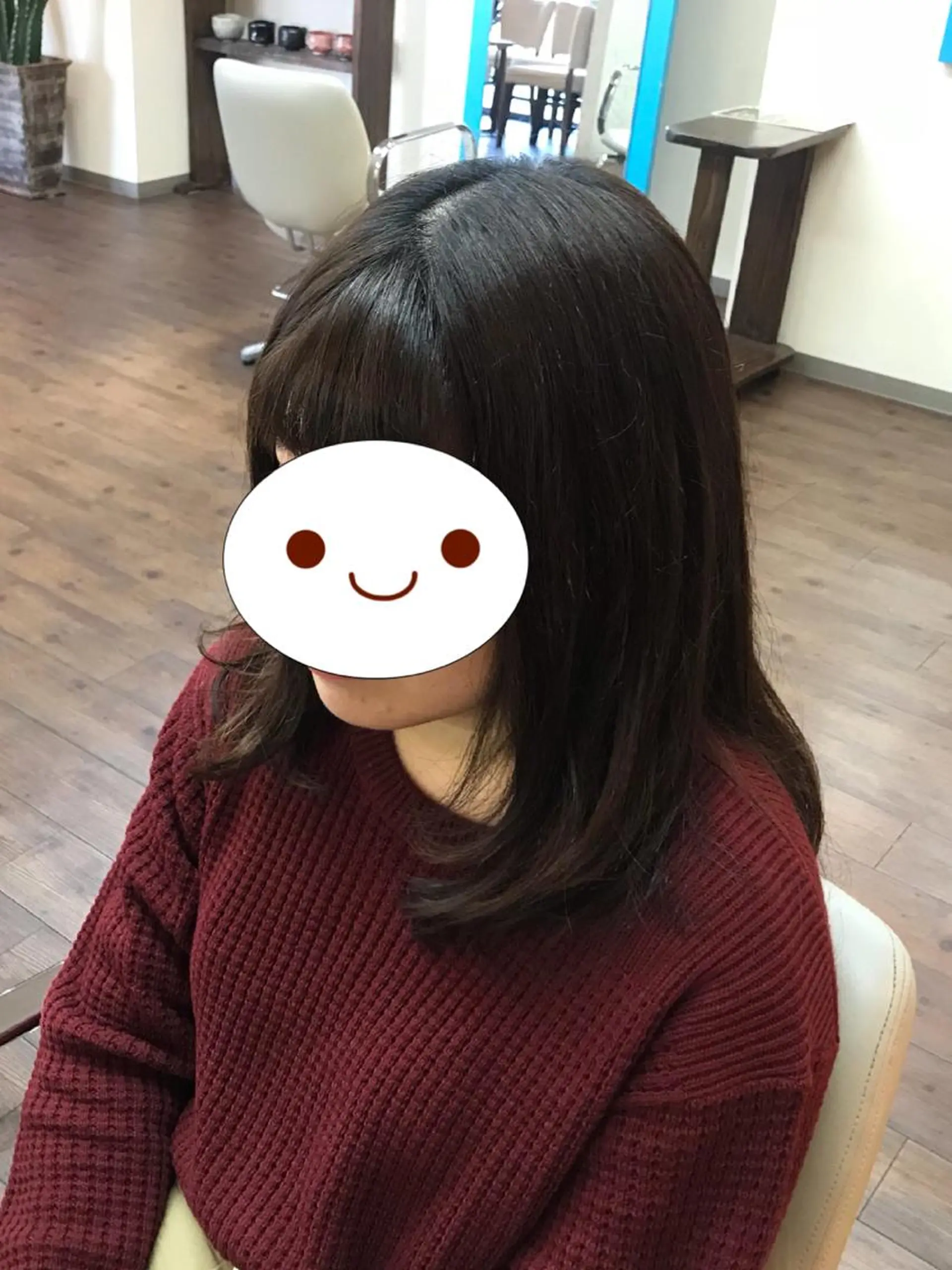セミロング くせ毛 カット 中野 大士のヘアスタイル