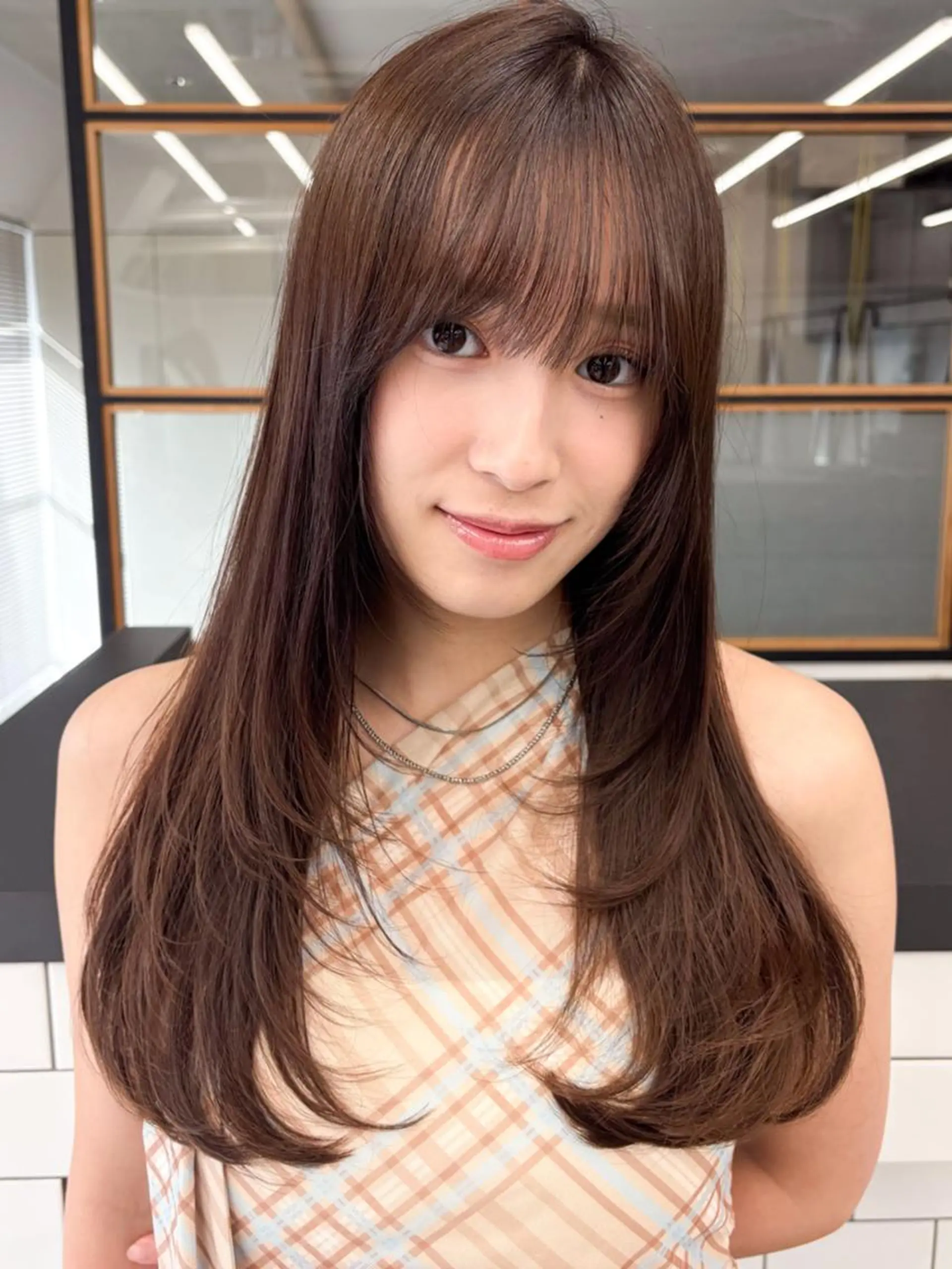 ロング カラー 盛れる顔周り×韓国 レイヤー/あやの🐒のヘアスタイル
