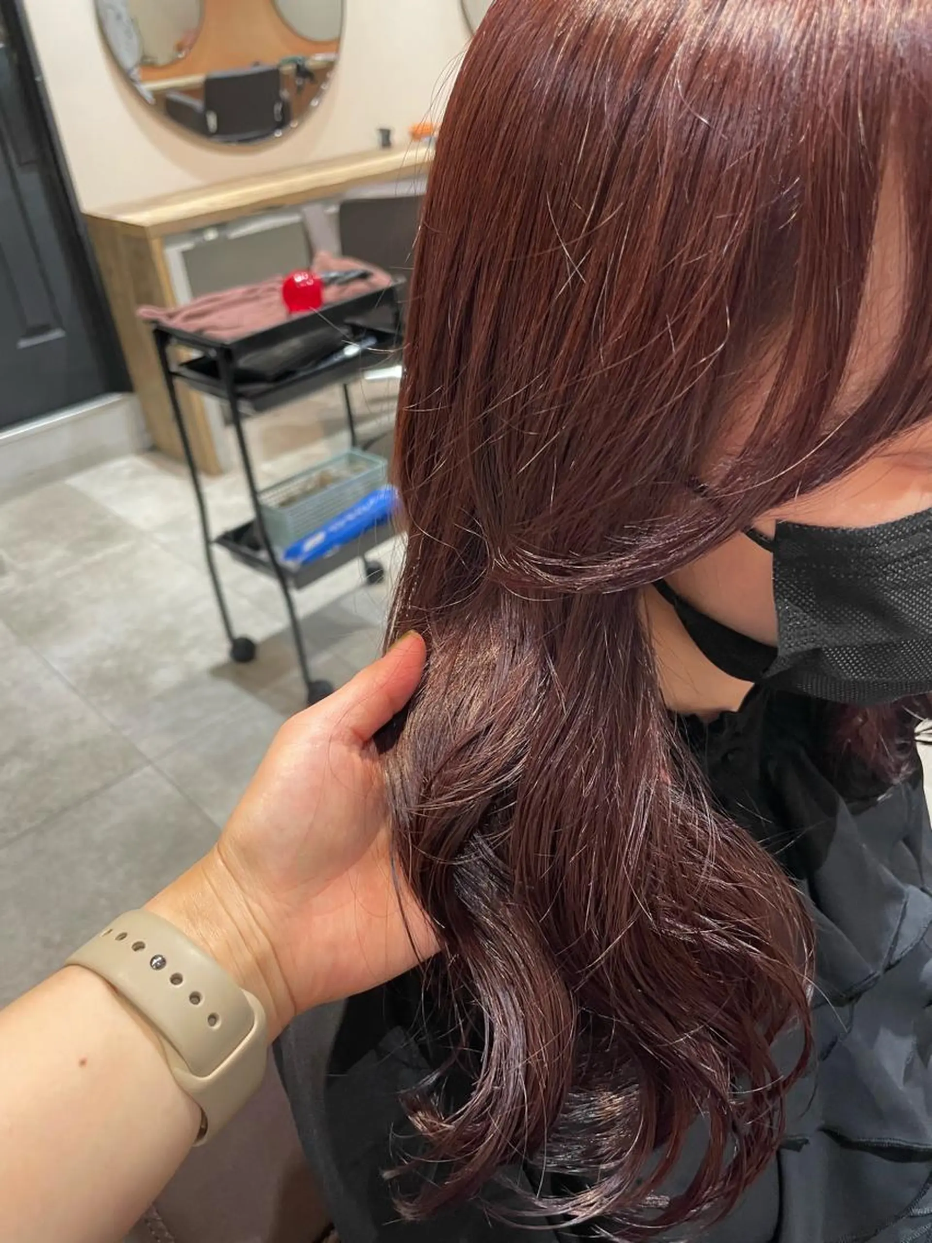 セミロング カラー カシス ピンクカラー カット ヘアカラー トリートメント 💐パーソナルカラー /市橋加菜💐のヘアスタイル