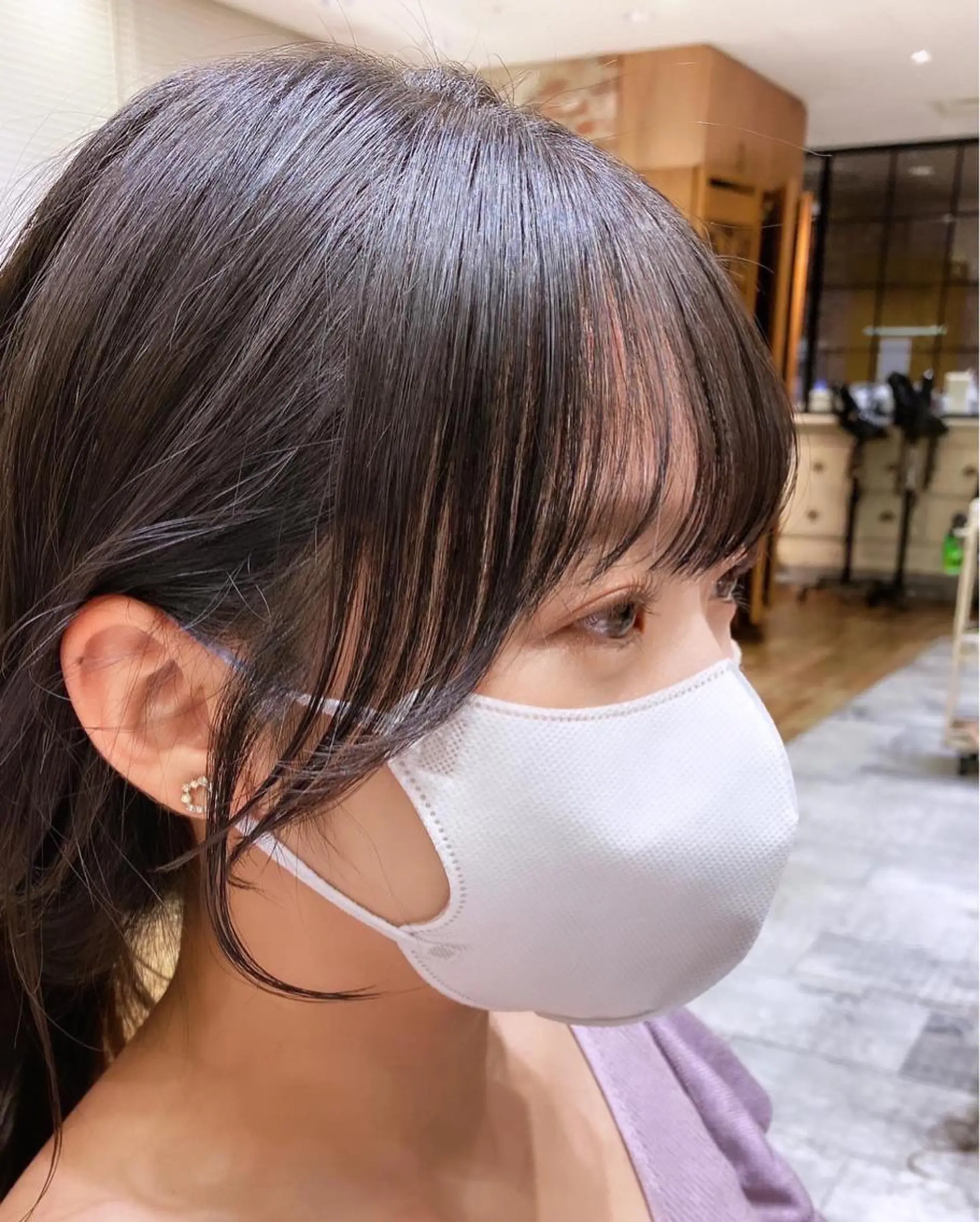 ミディアム 顔まわりカット🌟 くびれヘア/寺門遥輝のヘアスタイル