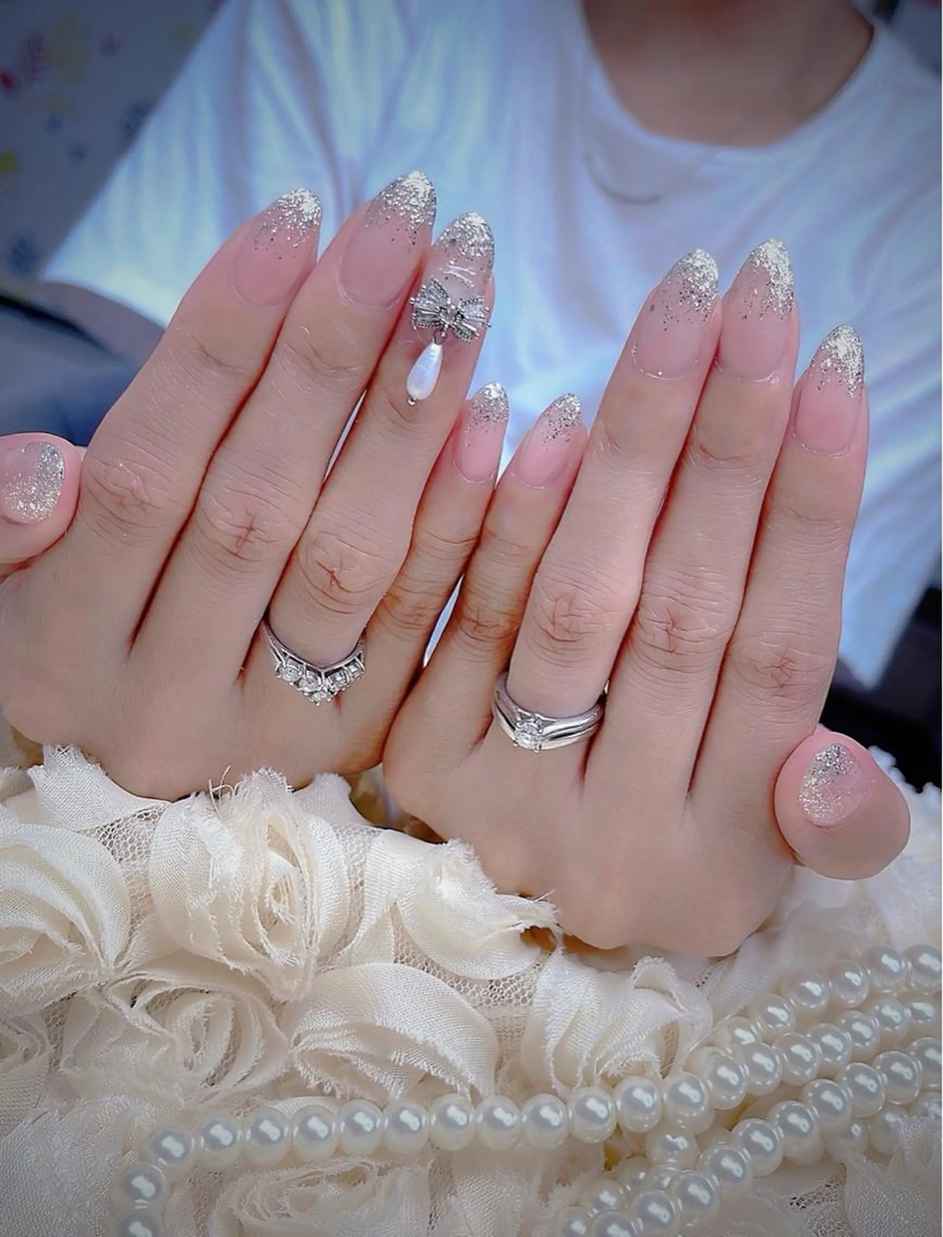 ミディアム ハンドネイル めぐみのネイルサロン スタッフ練習のネイルデザイン