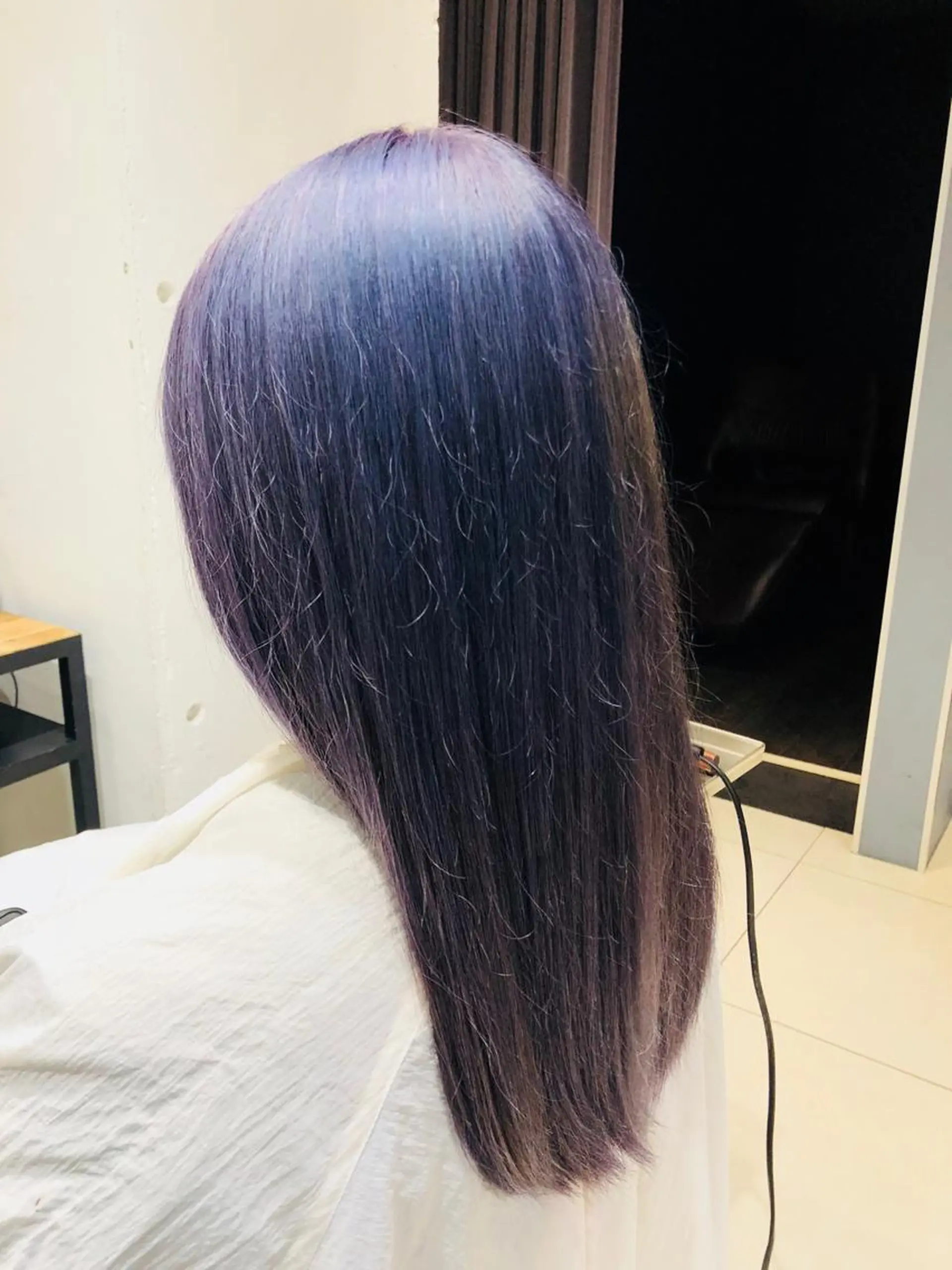 ロング カラー アッシュ ブルーカラー ブルーアッシュ ダブルカラー 縮毛矯正/髪質改善 /SATOKOのヘアスタイル