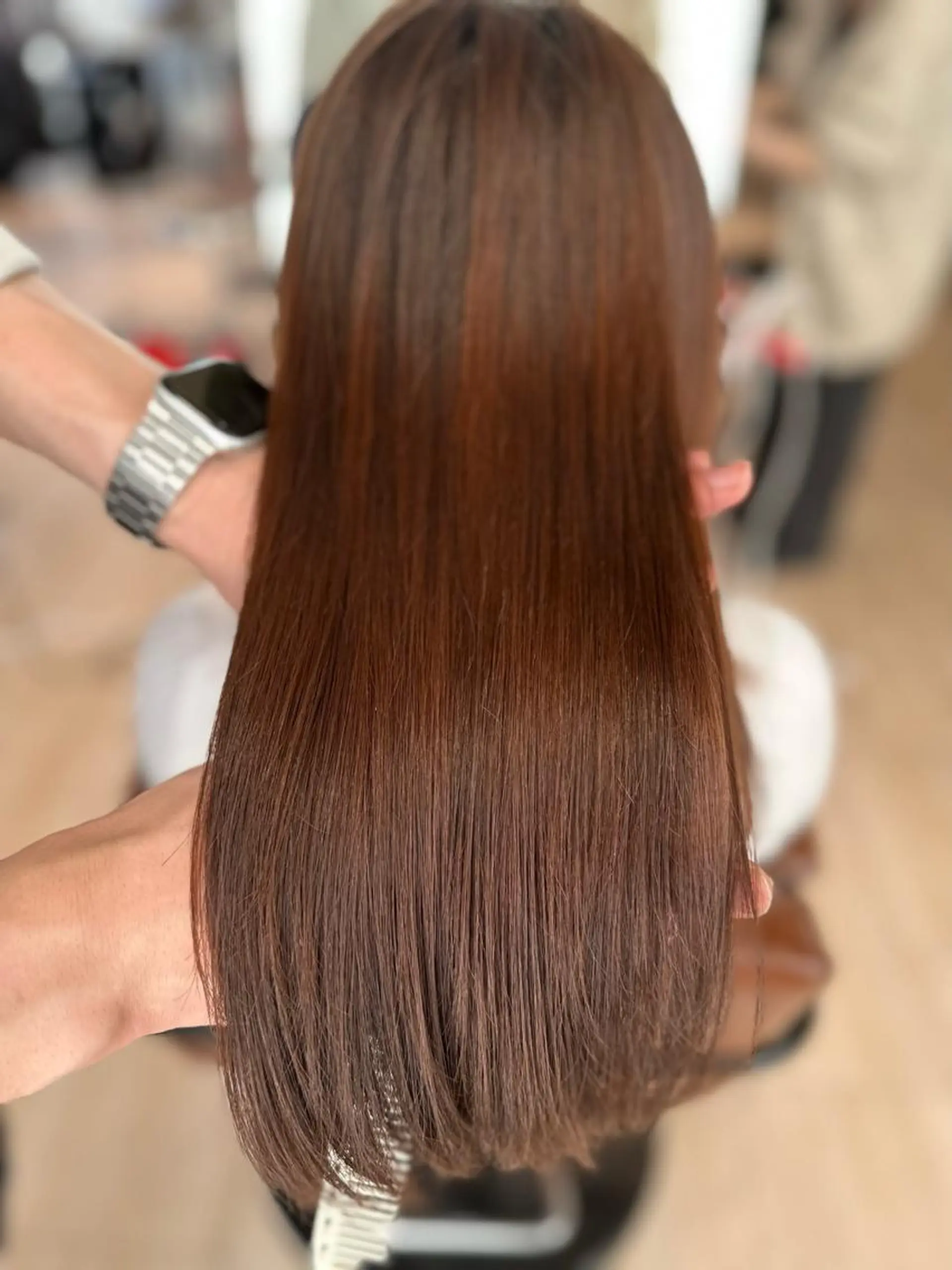 ロング パーマ くびれヘア 顔まわりレイヤー 顔周りカット かきあげバング 韓国風ヘア 縮毛矯正 【1日2名様限定】 AFLOAT白川雄副のヘアスタイル